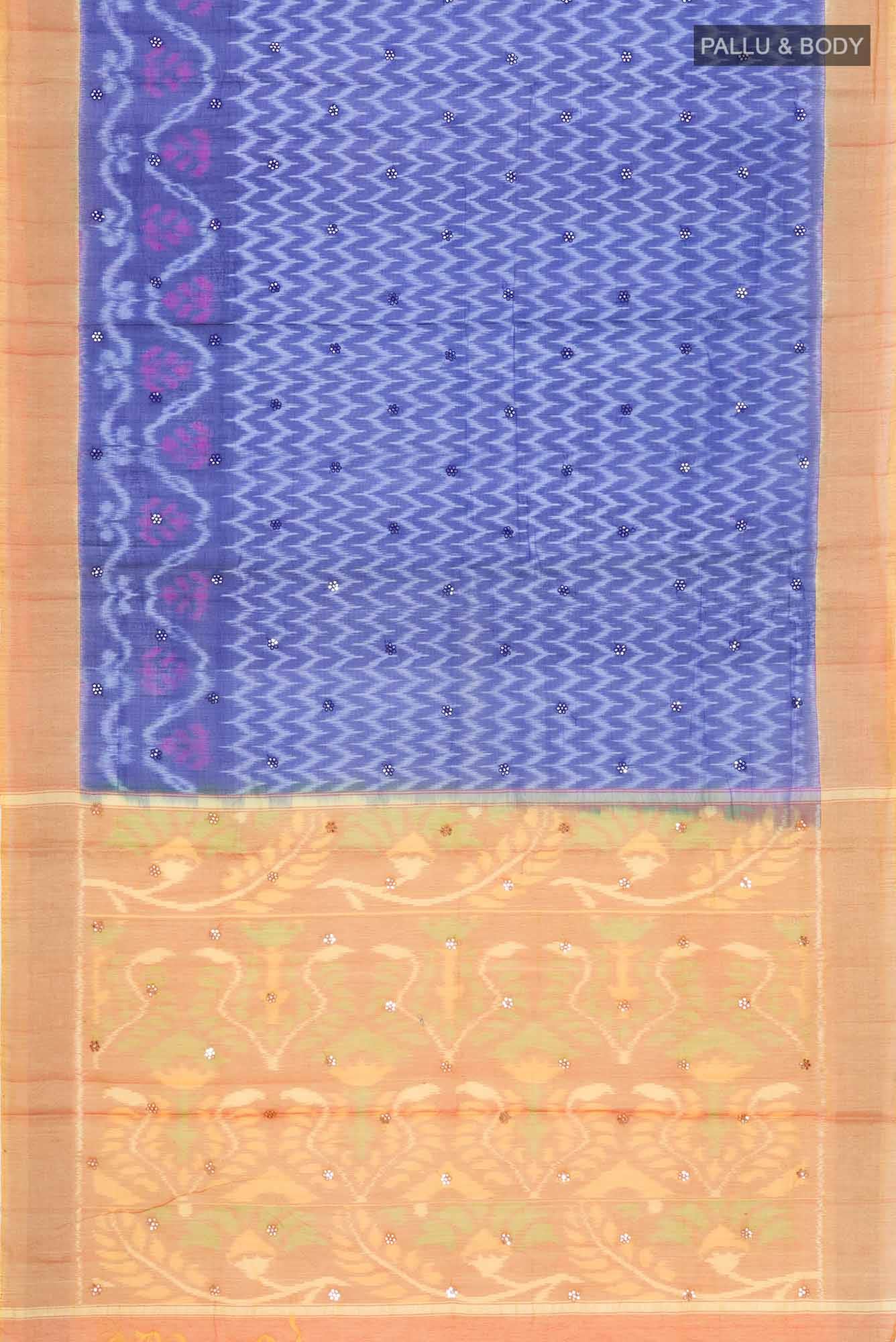 Blue Silk Cotton Saree