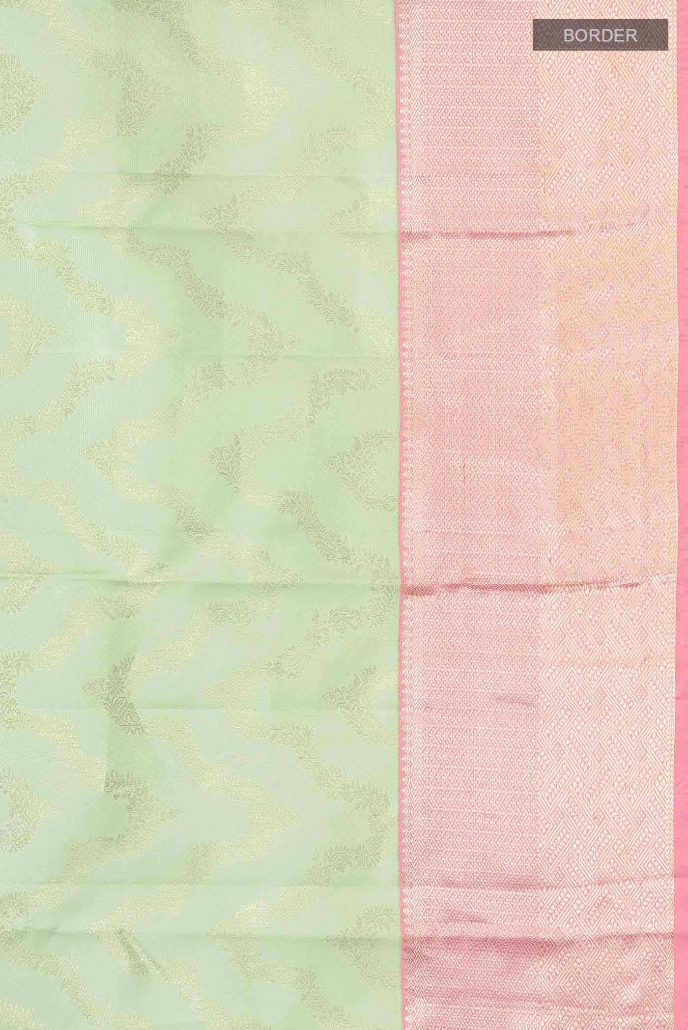 Pista Green Kanchipuram Silk Saree