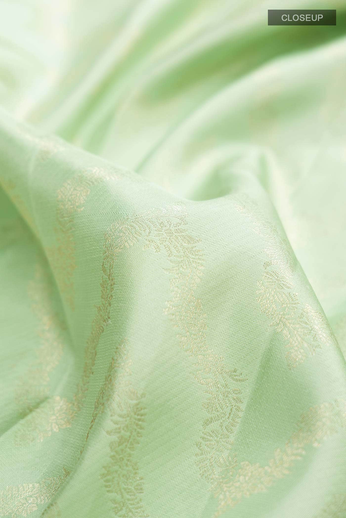 Pista Green Kanchipuram Silk Saree