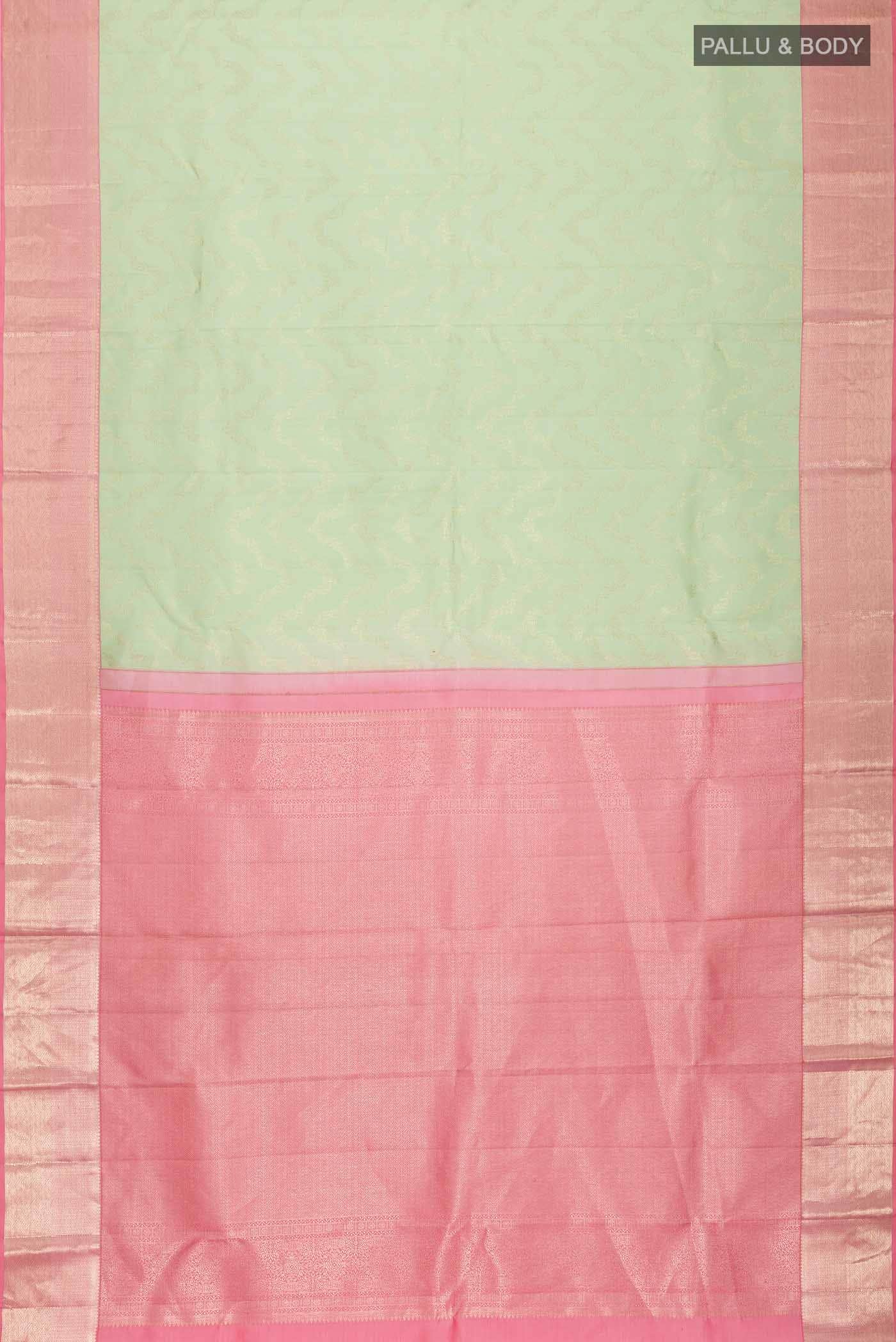 Pista Green Kanchipuram Silk Saree