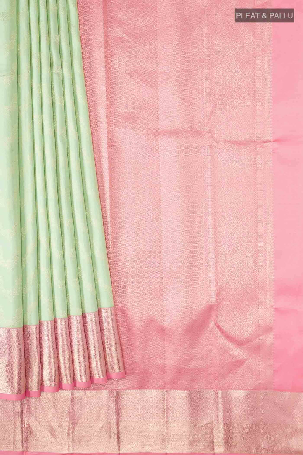 Pista Green Kanchipuram Silk Saree