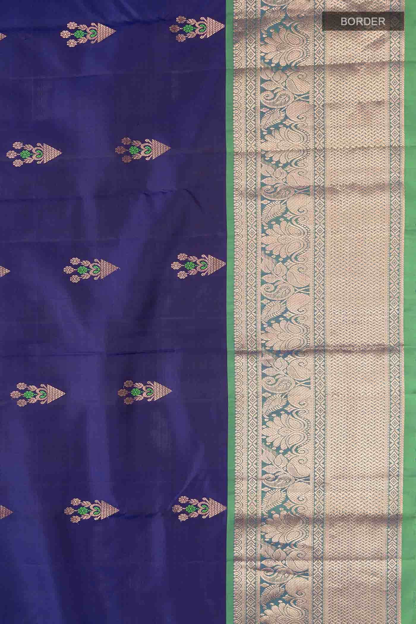 Blue Kanchipuram Silk Saree