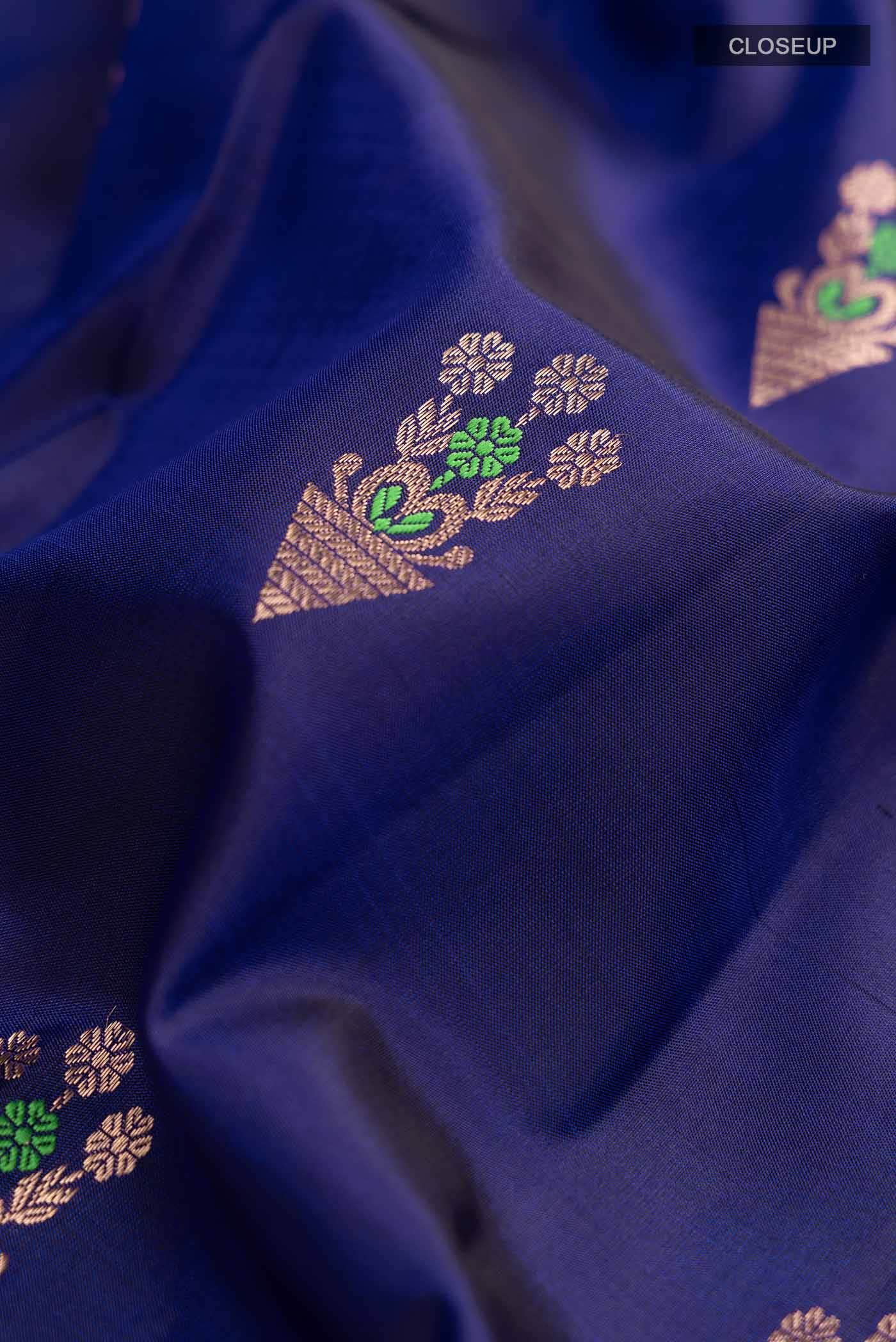 Blue Kanchipuram Silk Saree