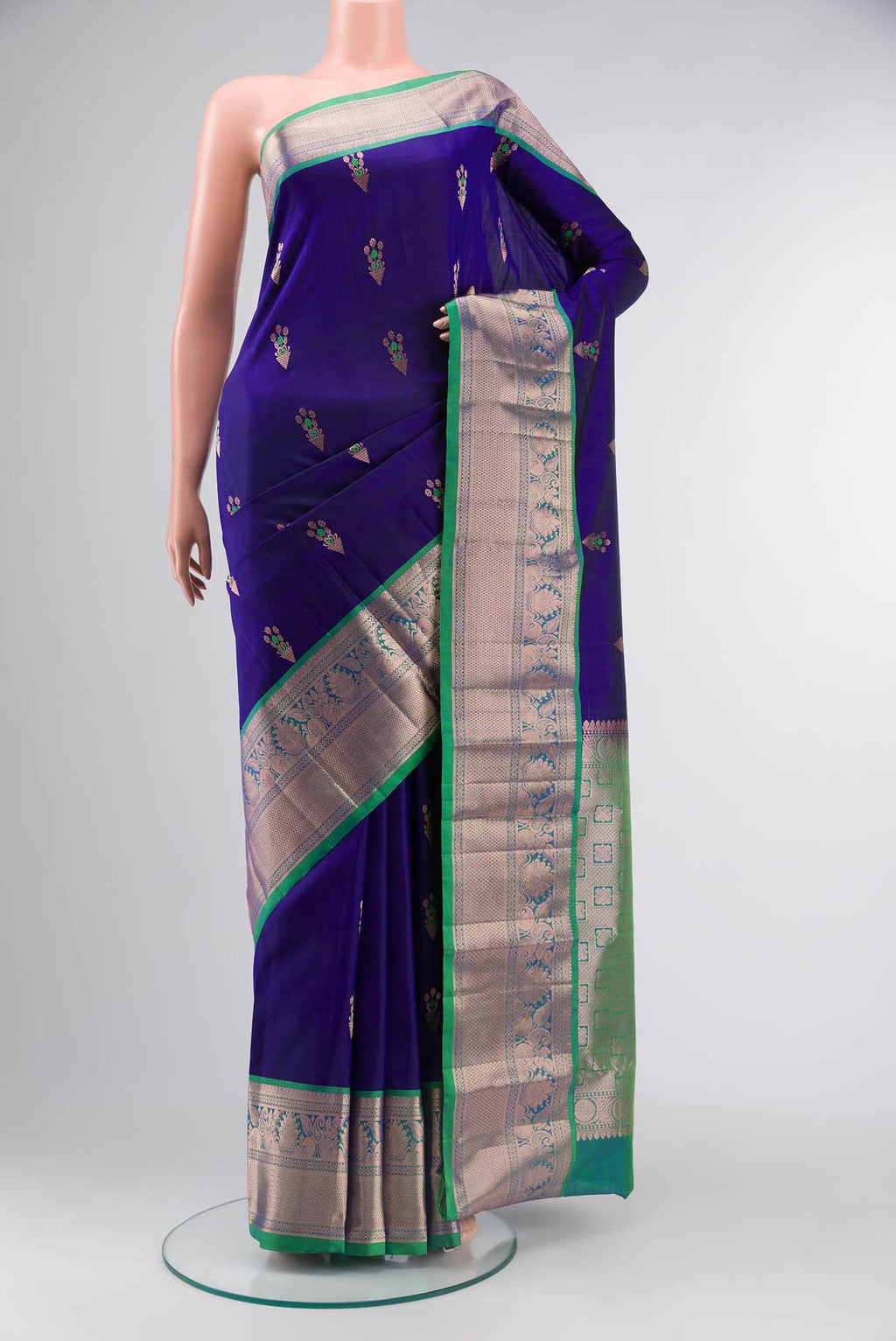 Blue Kanchipuram Silk Saree