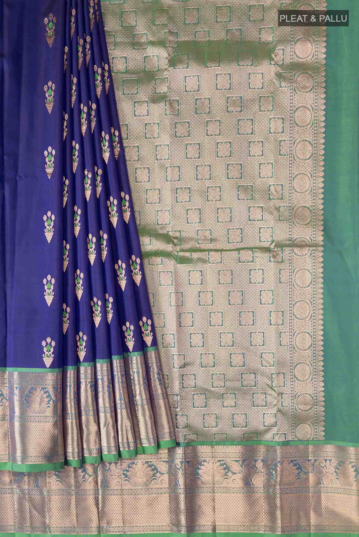 Blue Kanchipuram Silk Saree