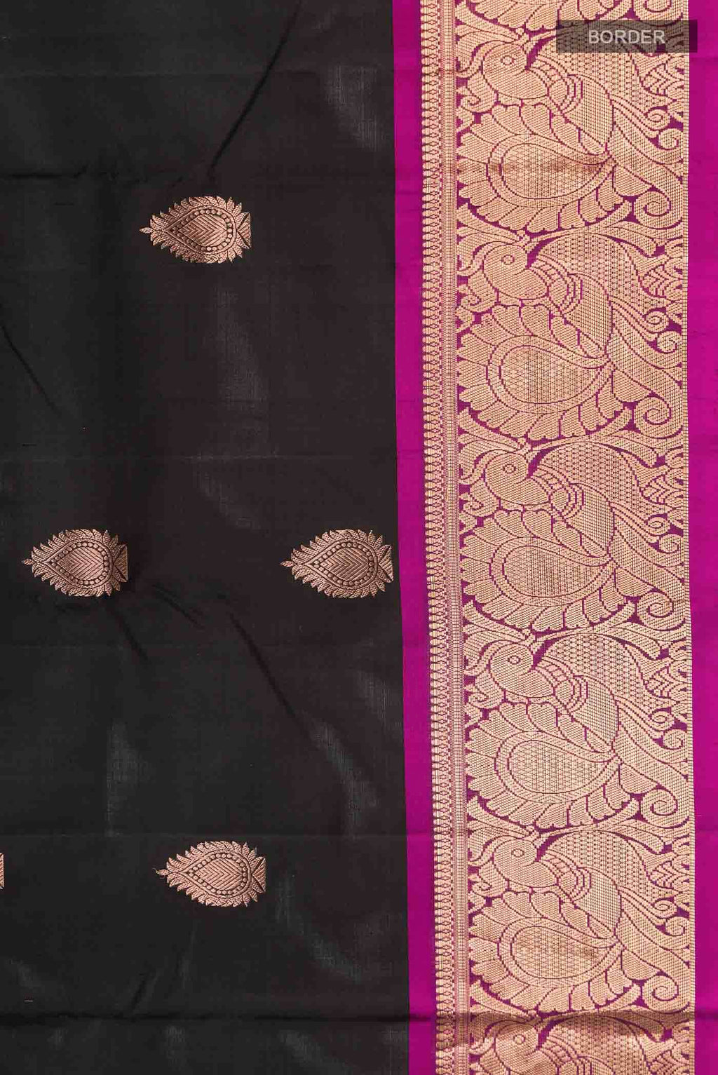Black Kanchipuram Silk Saree