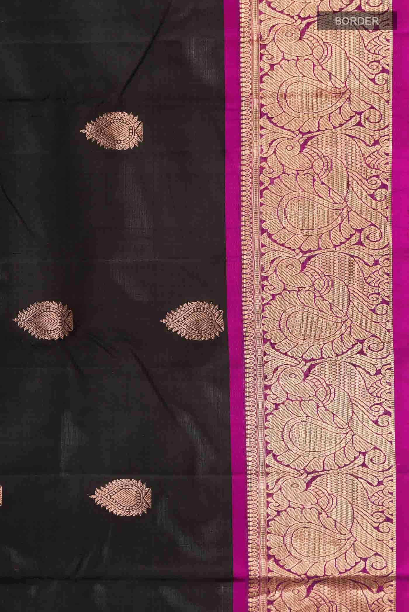Black Kanchipuram Silk Saree