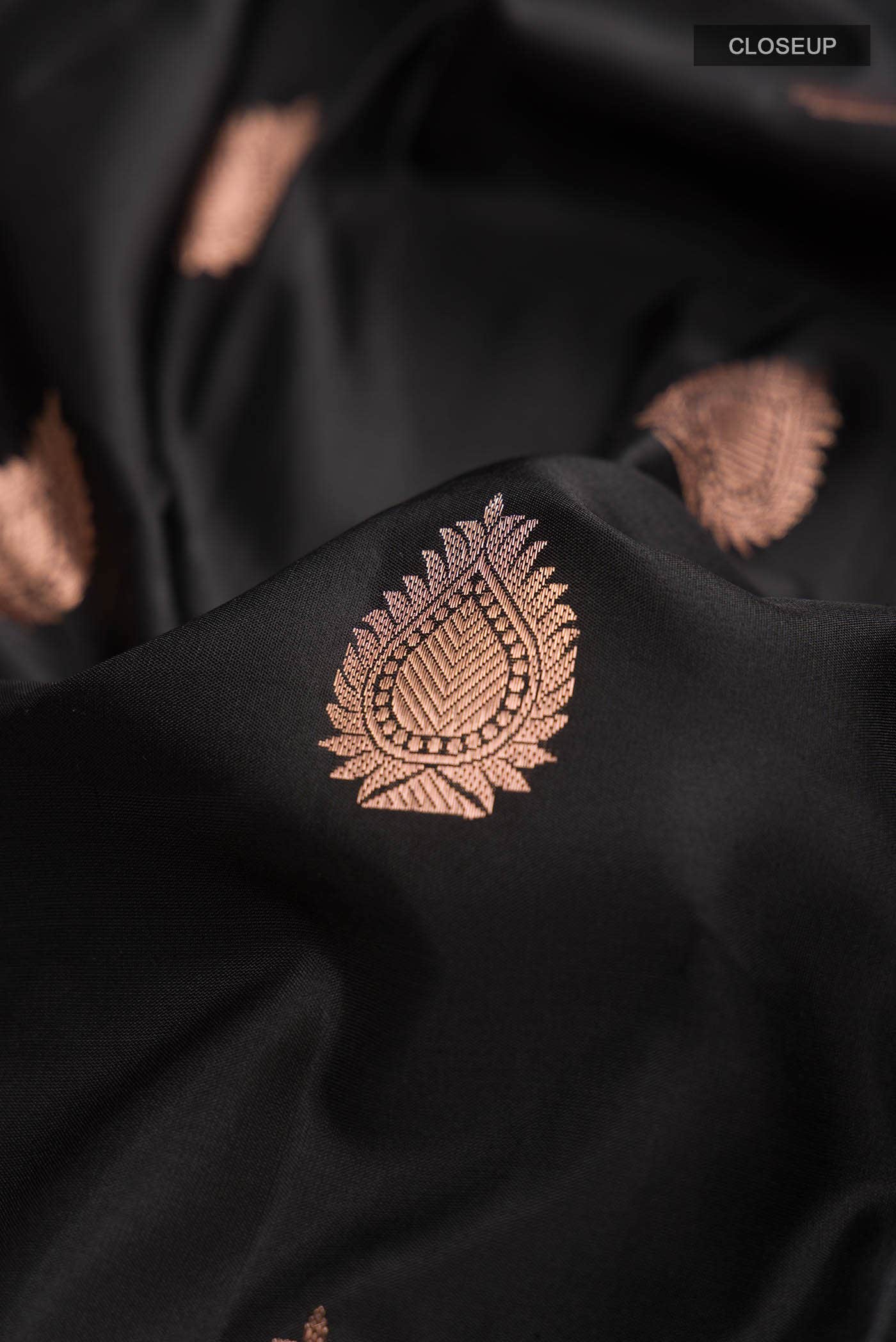 Black Kanchipuram Silk Saree