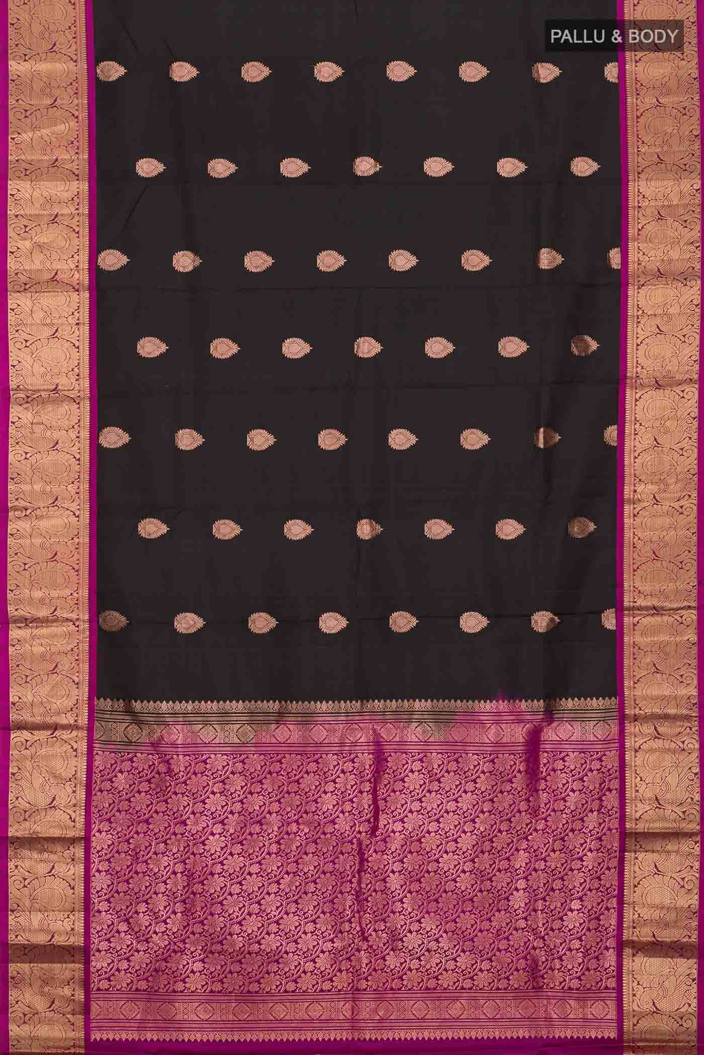 Black Kanchipuram Silk Saree