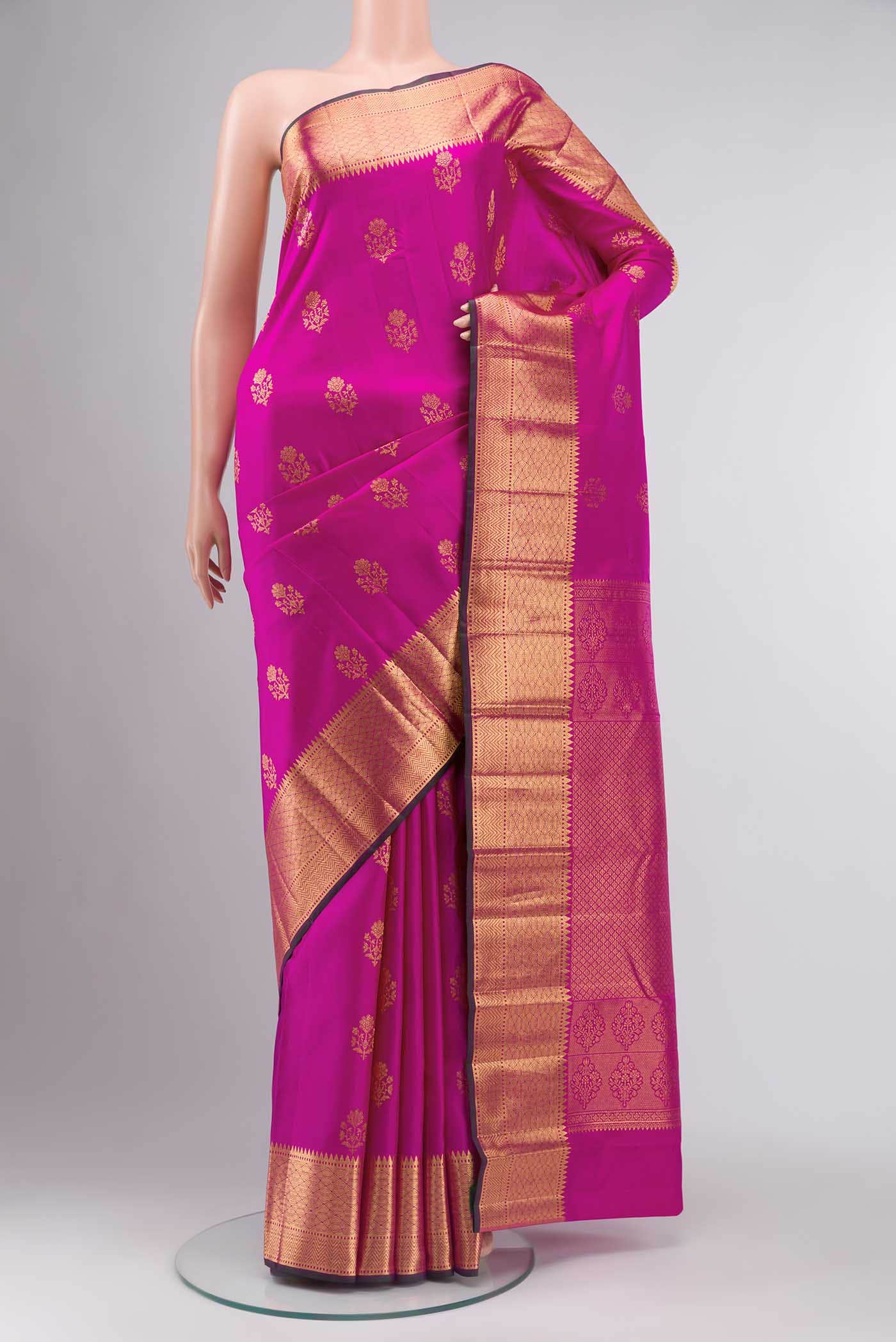 Rani Pink Kanchipuram Silk Saree