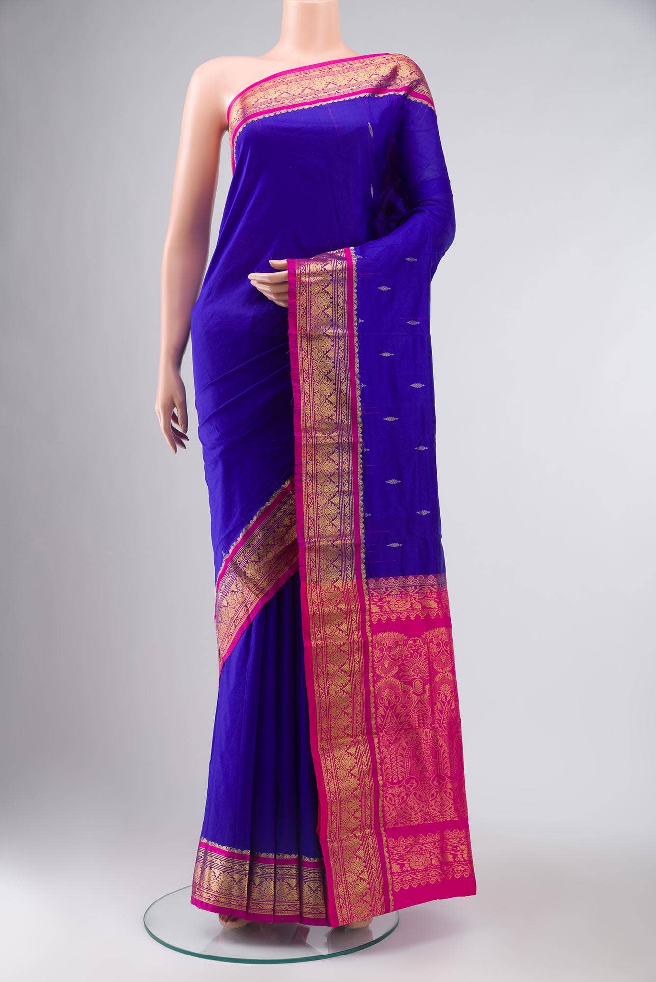 Blue Bangalore Silk Saree