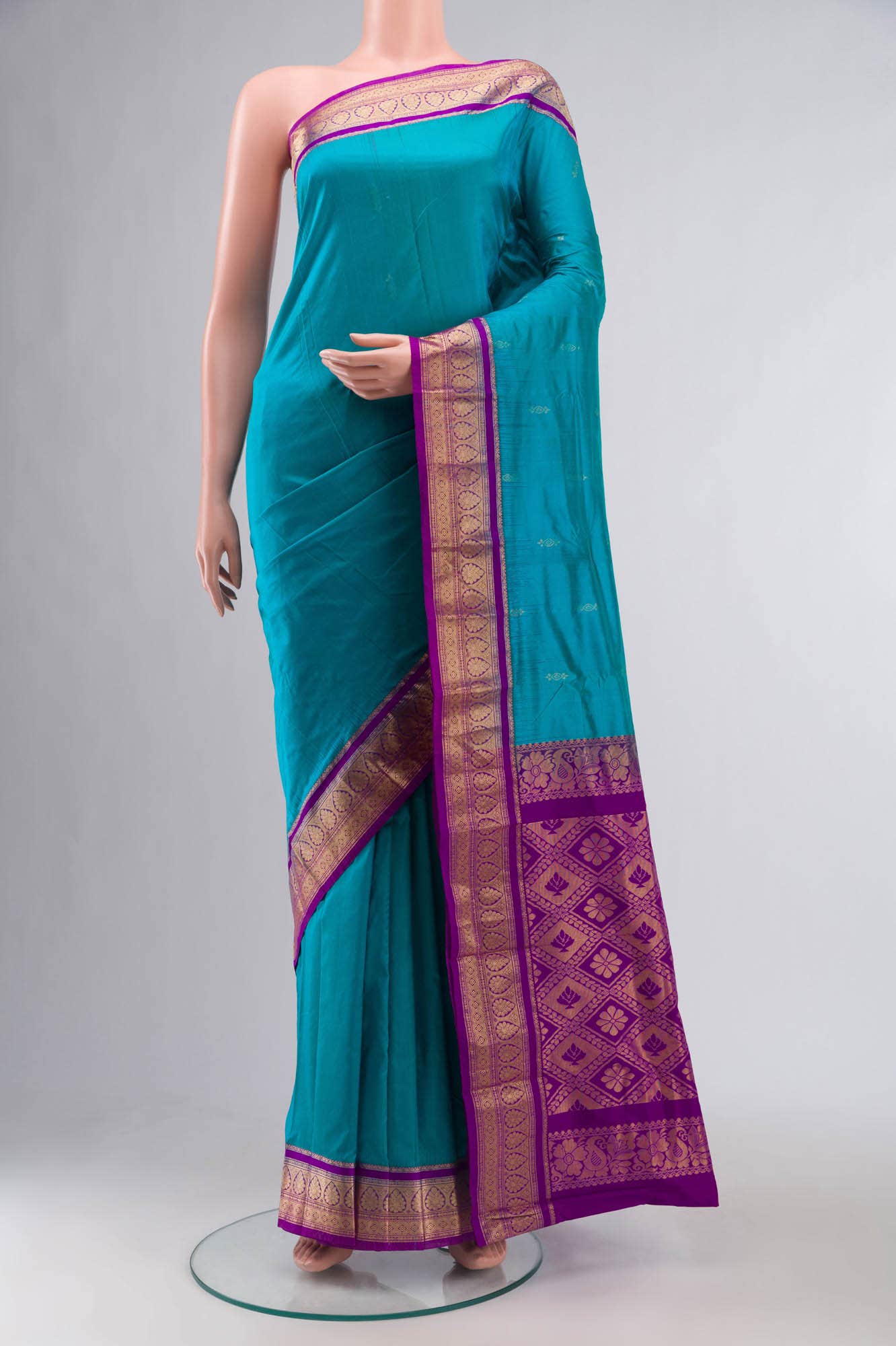 Blue Bangalore Silk Saree