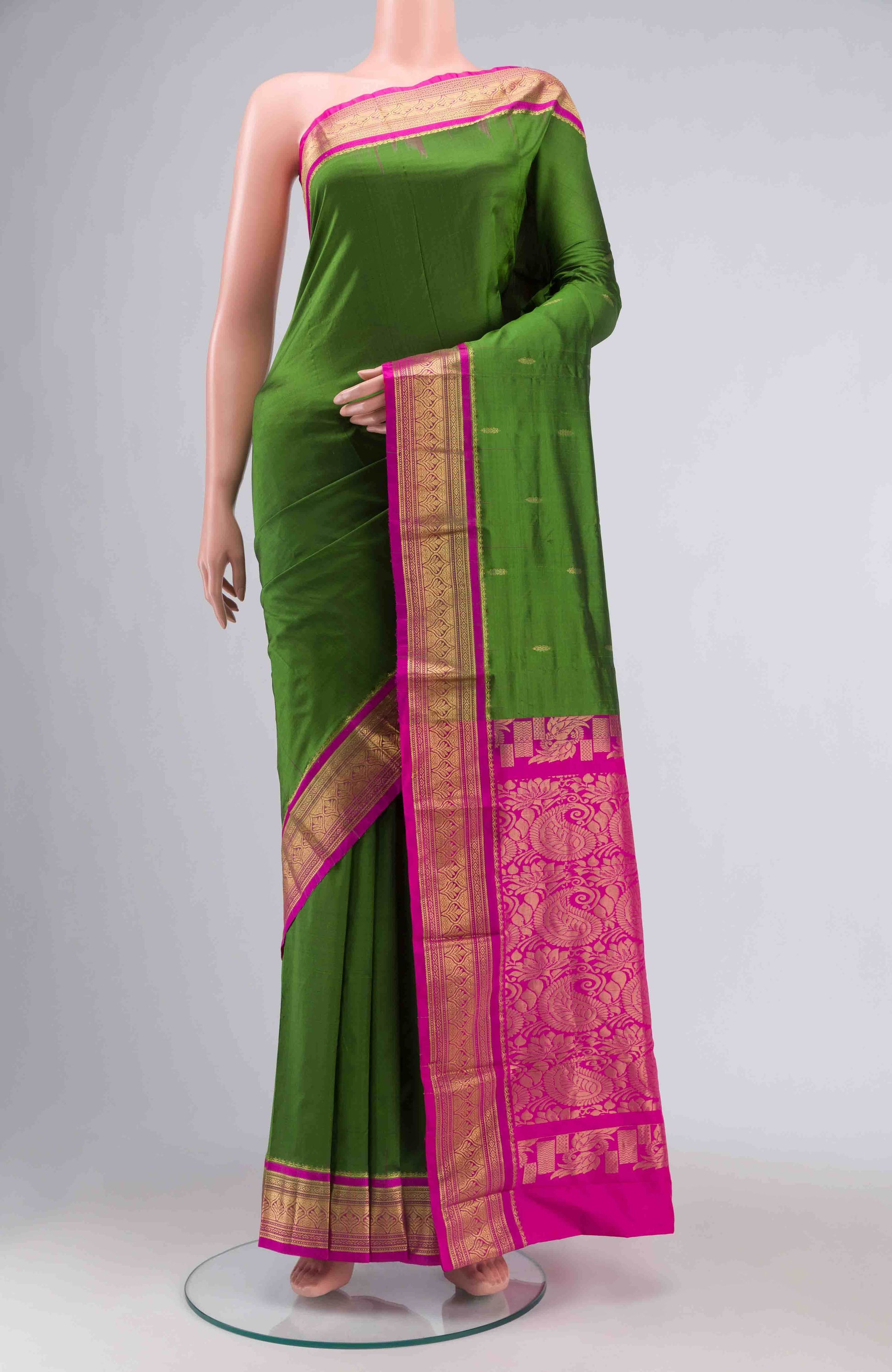 Green Bangalore Silk Saree