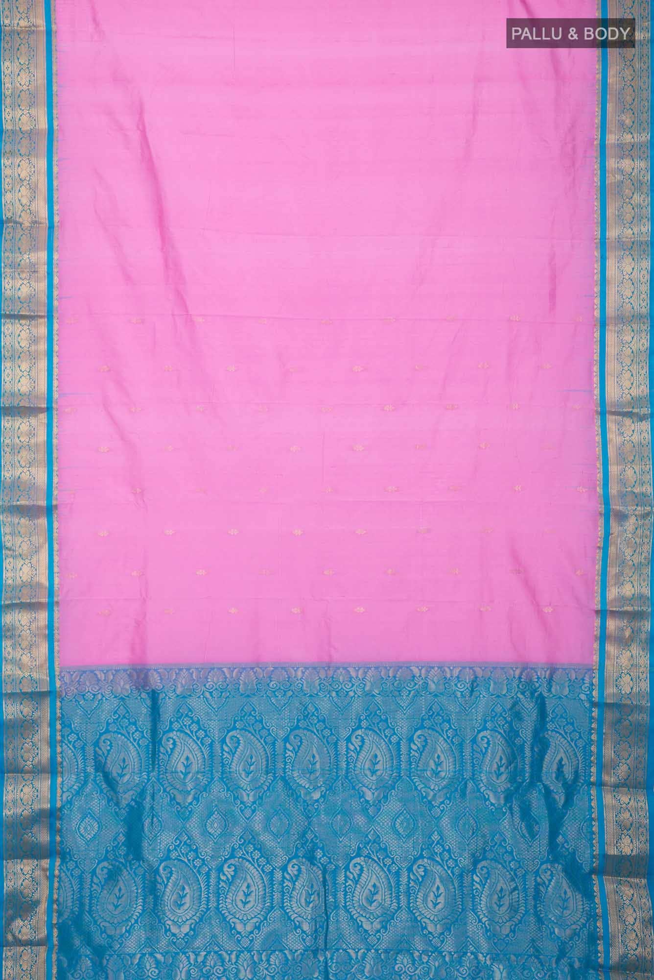 Rose pink Bangalore Silk Saree