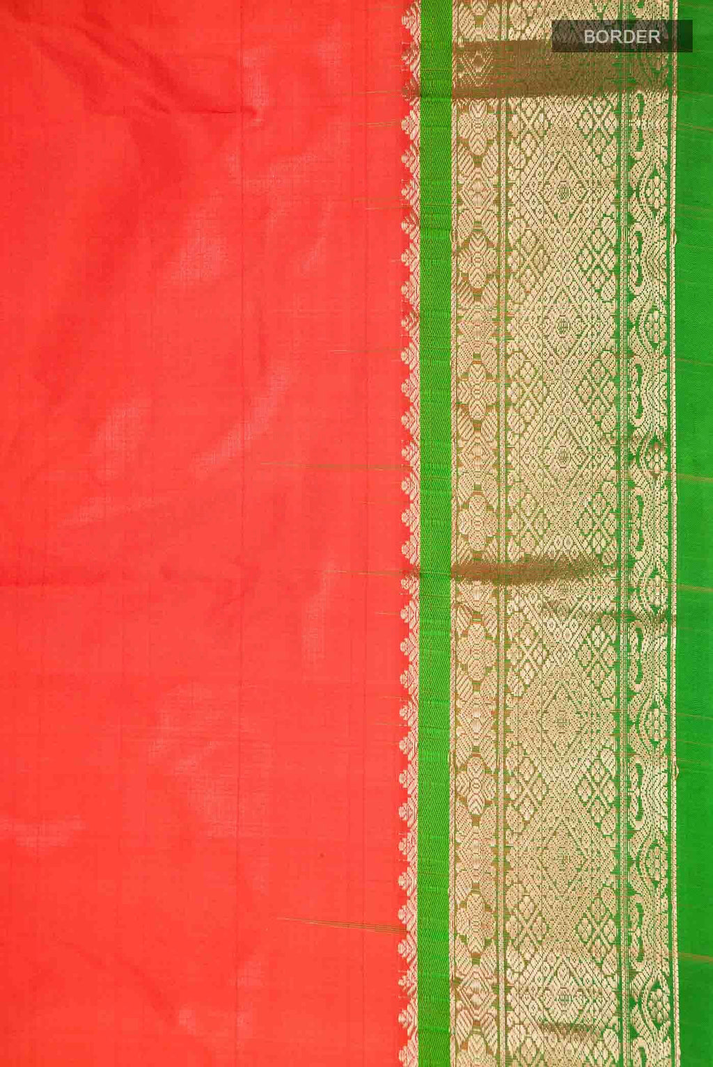 Orange Bangalore Silk Saree