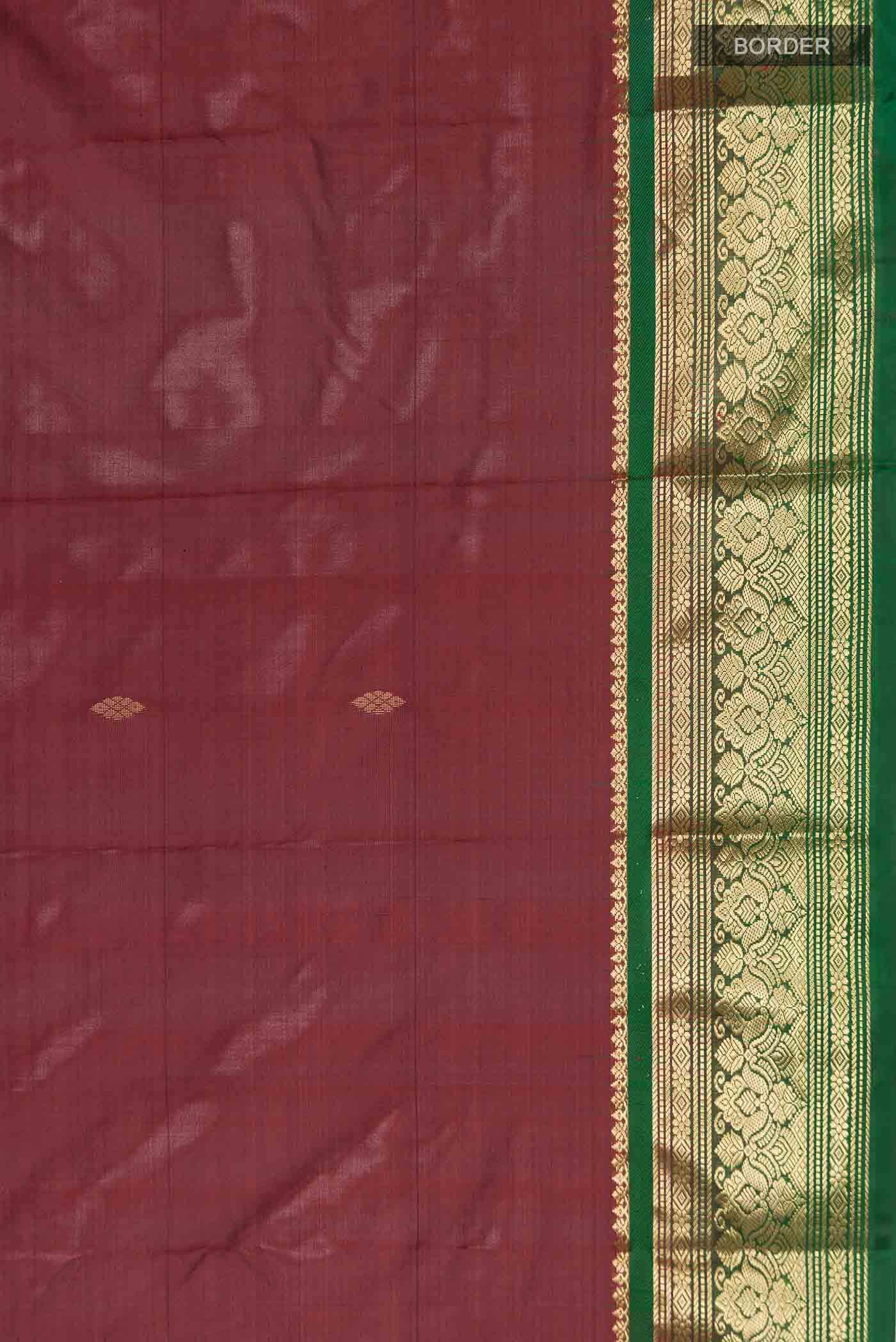 Maroon Bangalore Silk Saree