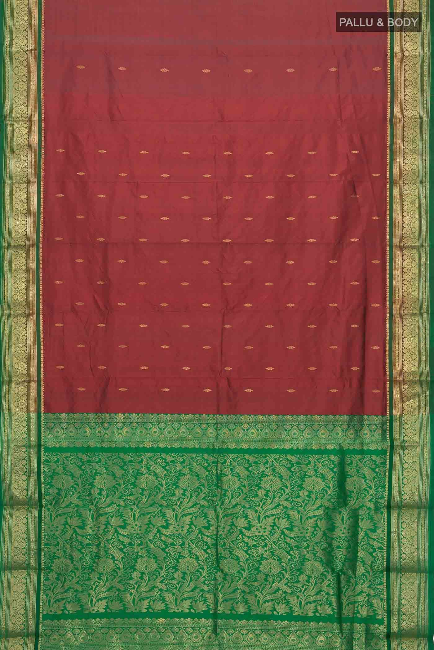 Maroon Bangalore Silk Saree