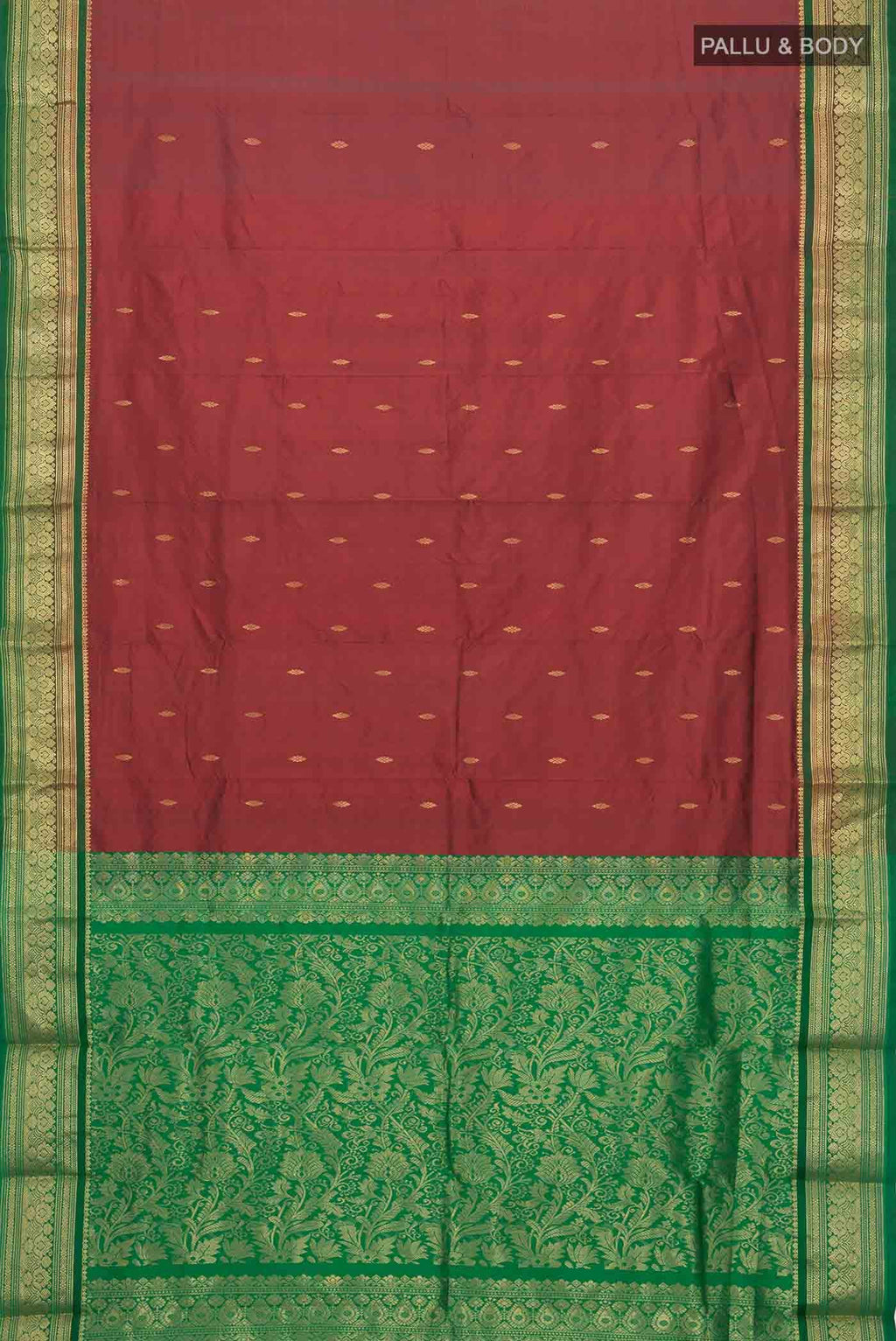 Maroon Bangalore Silk Saree