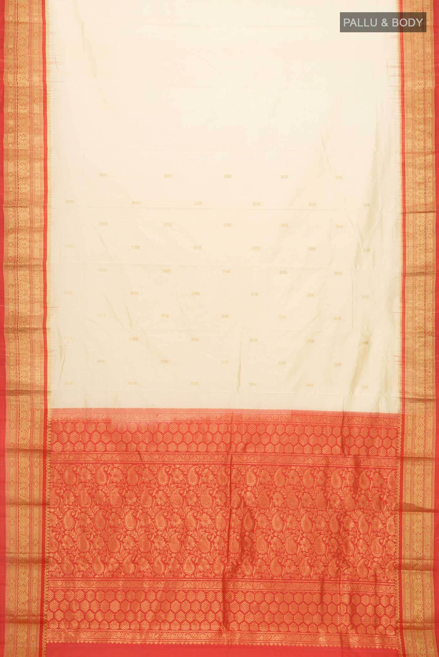 Beige Bangalore Silk Saree