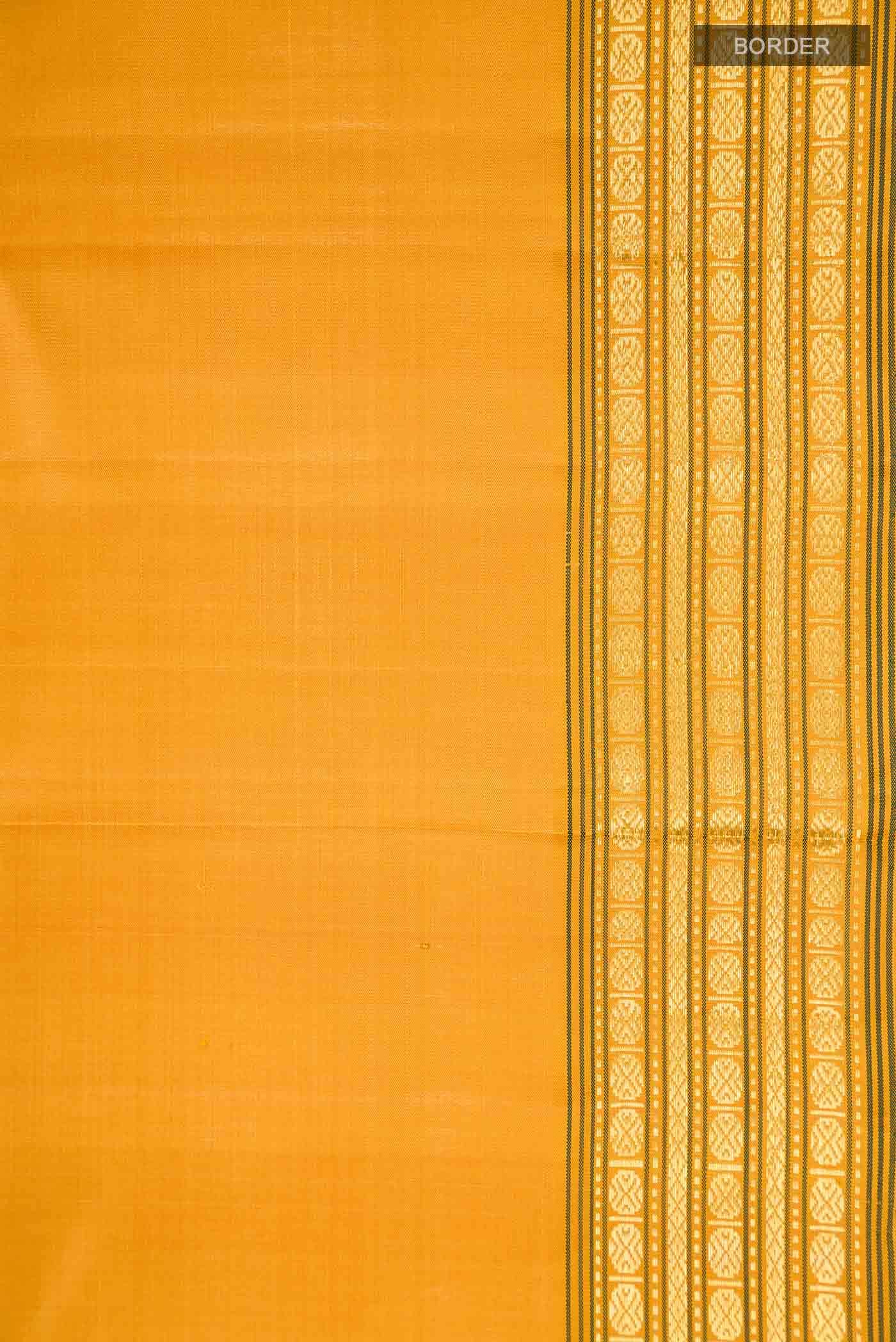 Yellow Kanchipuram Silk Saree