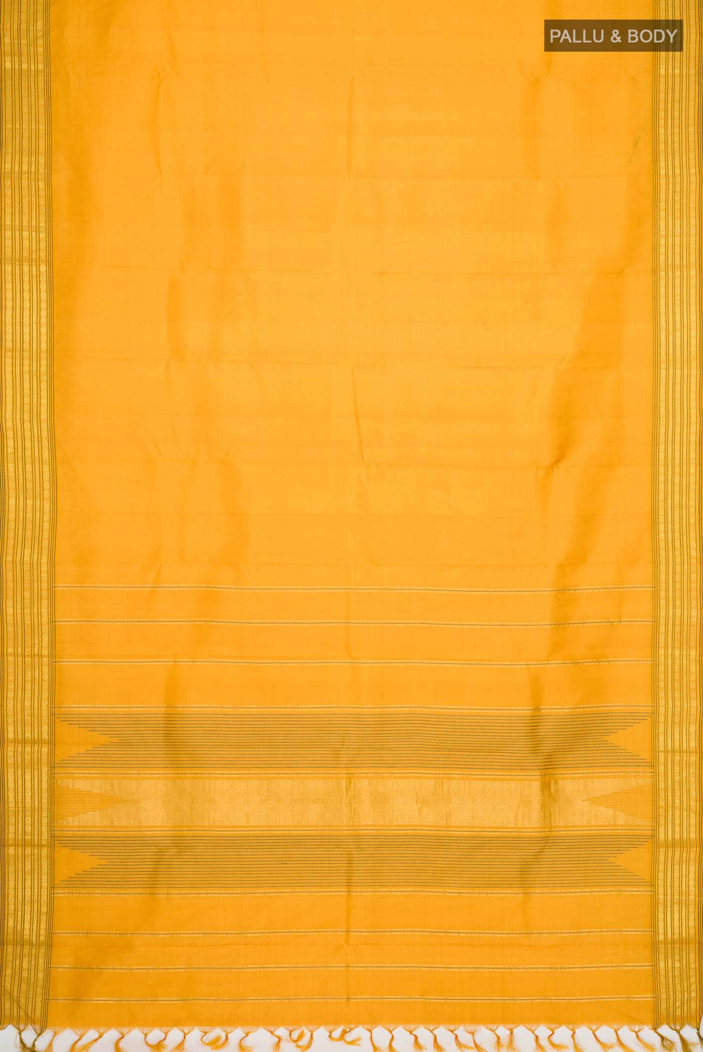 Yellow Kanchipuram Silk Saree