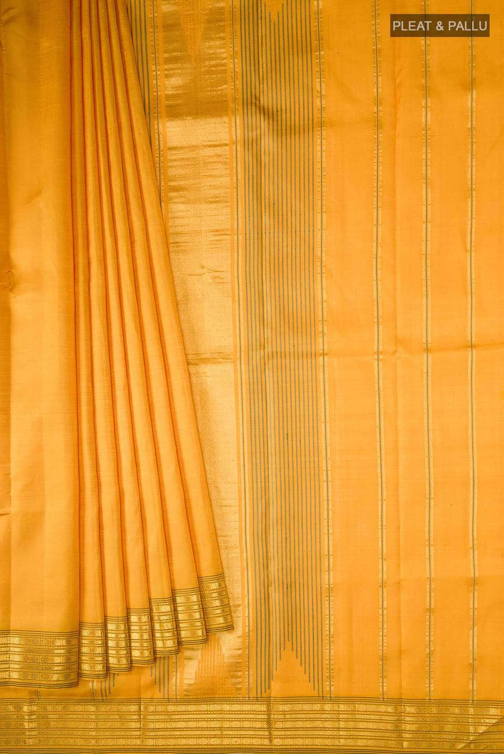 Yellow Kanchipuram Silk Saree