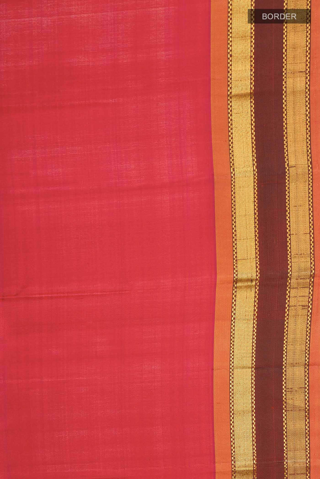 Orange with Pink Dual Tone Kanchipuram Silk Saree