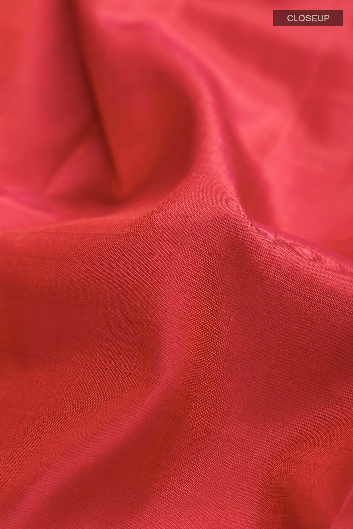 Orange with Pink Dual Tone Kanchipuram Silk Saree