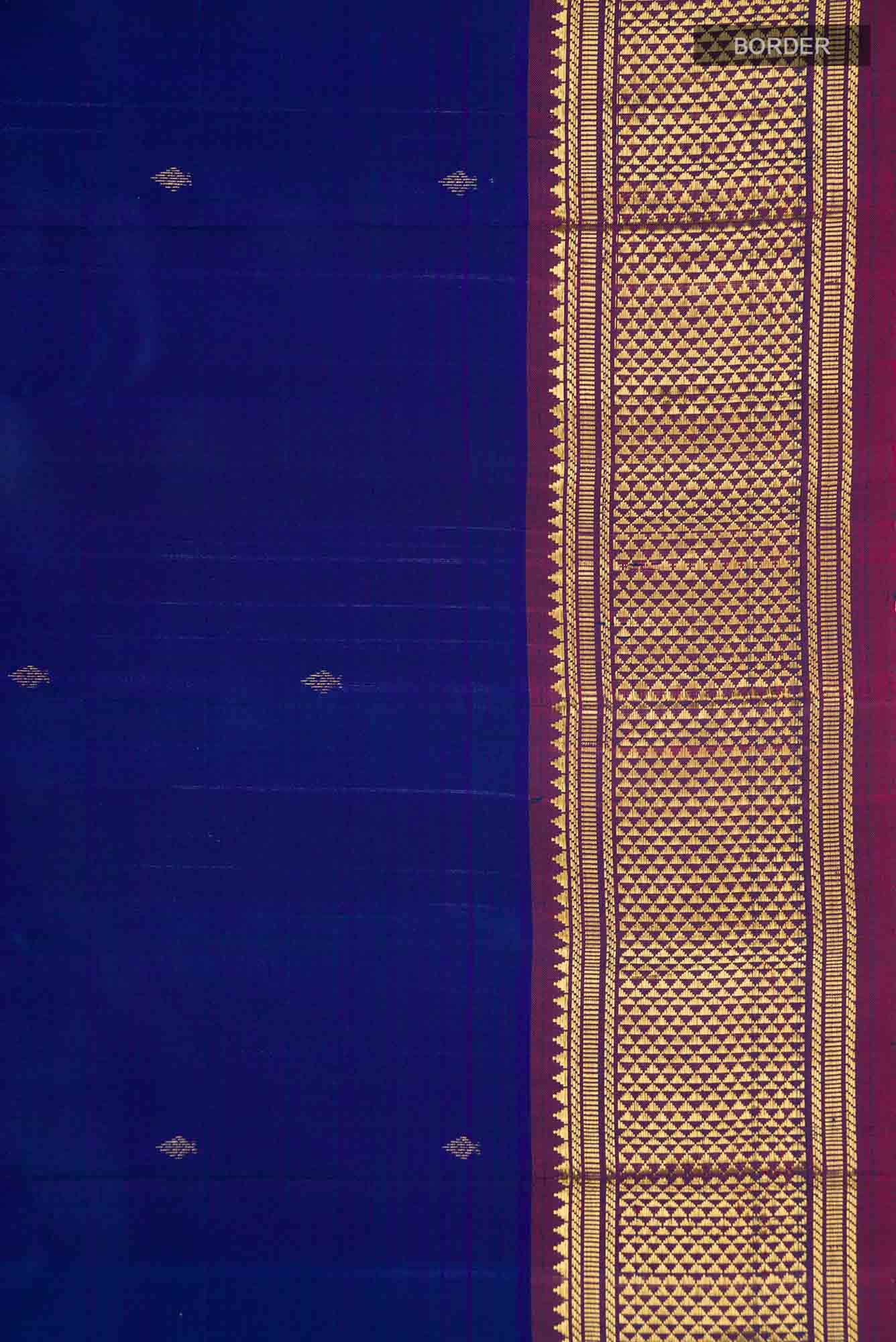 Blue Kanchipuram Silk Saree