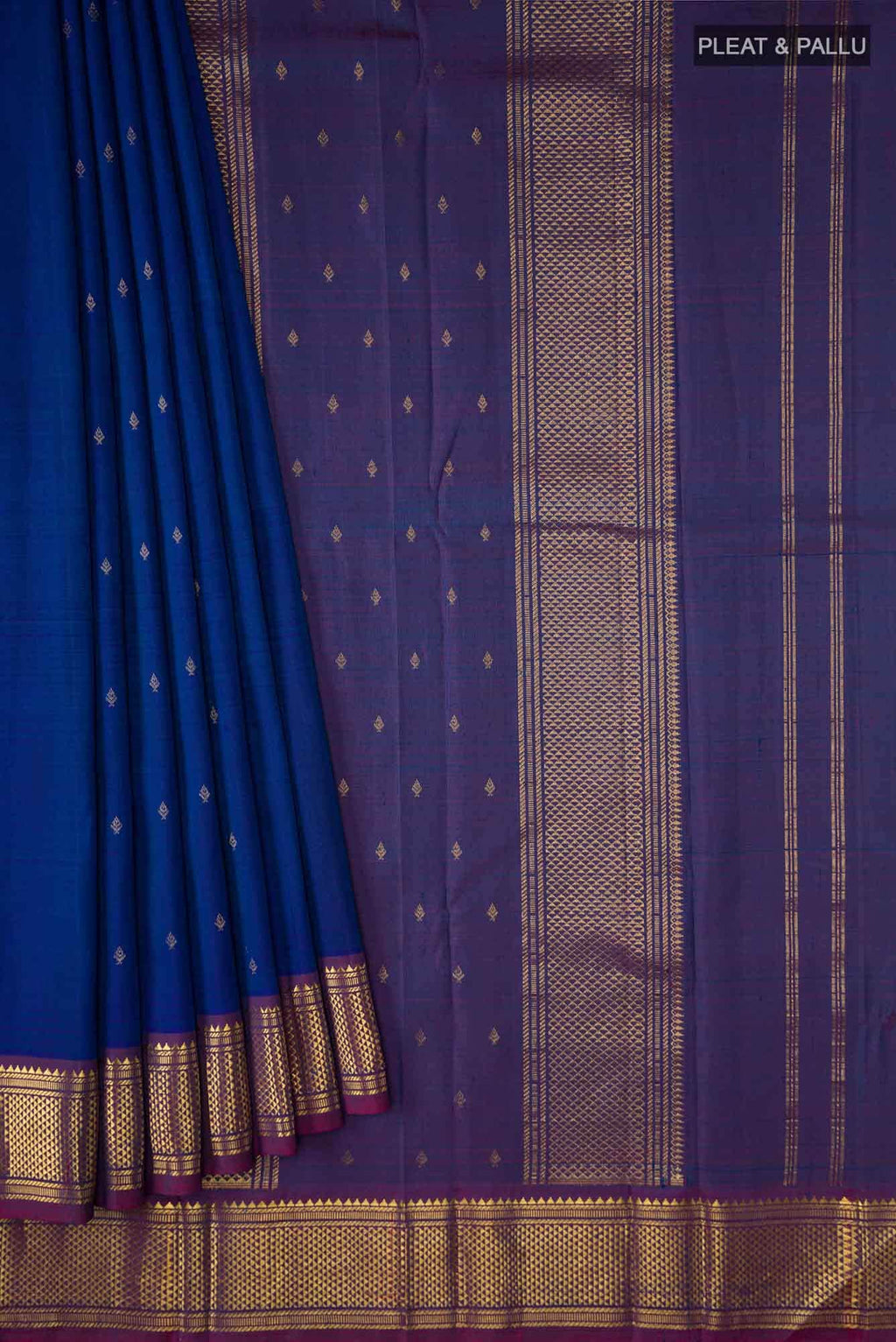 Blue Kanchipuram Silk Saree