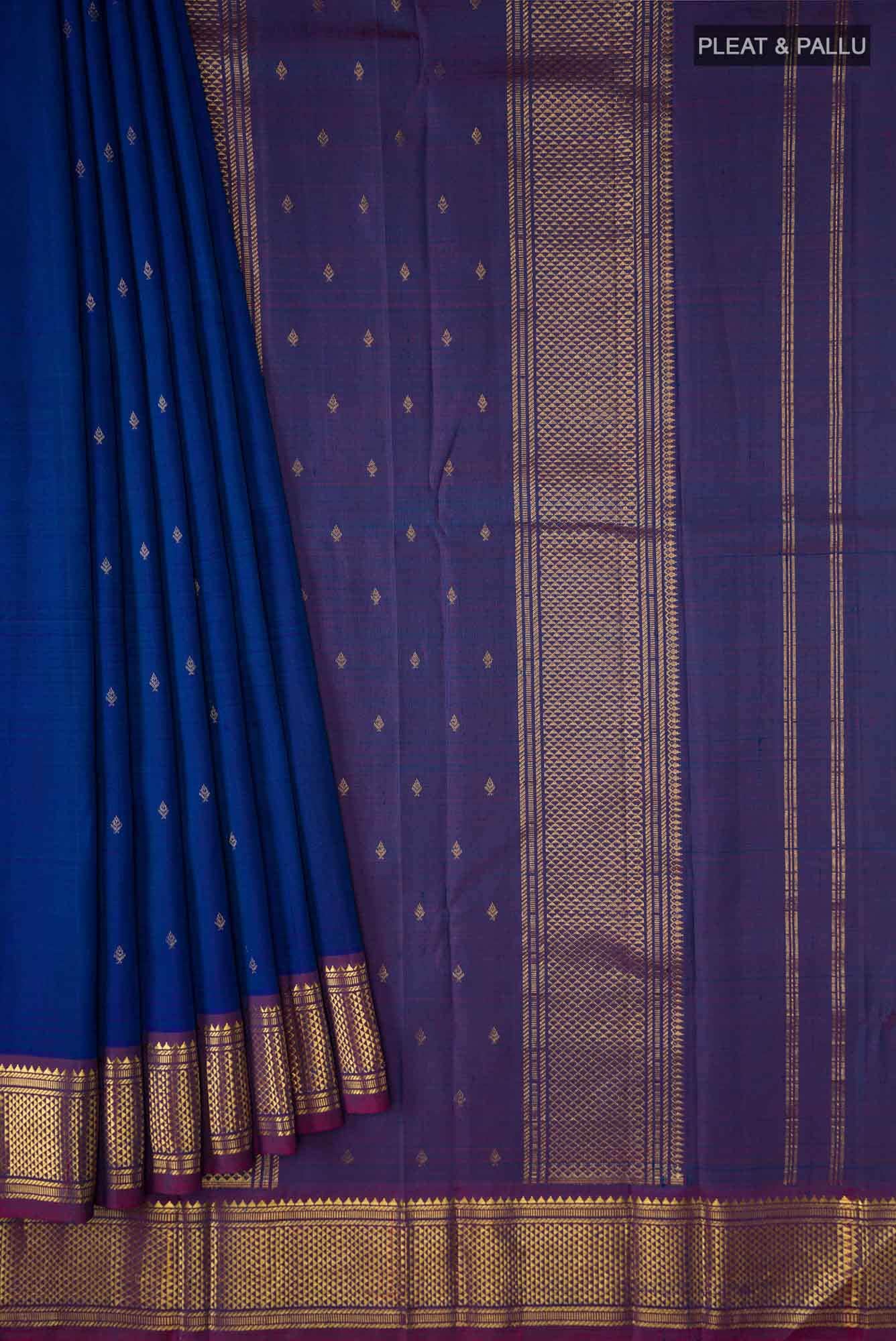 Blue Kanchipuram Silk Saree