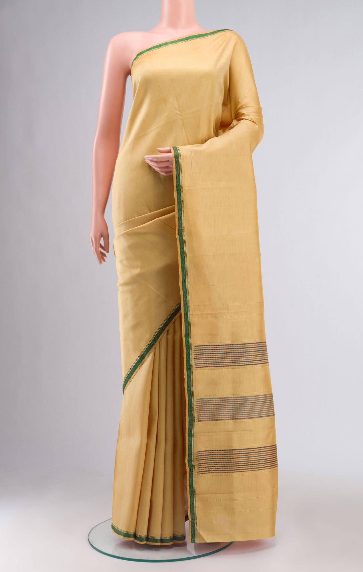 Sandal Kanchipuram Silk Saree