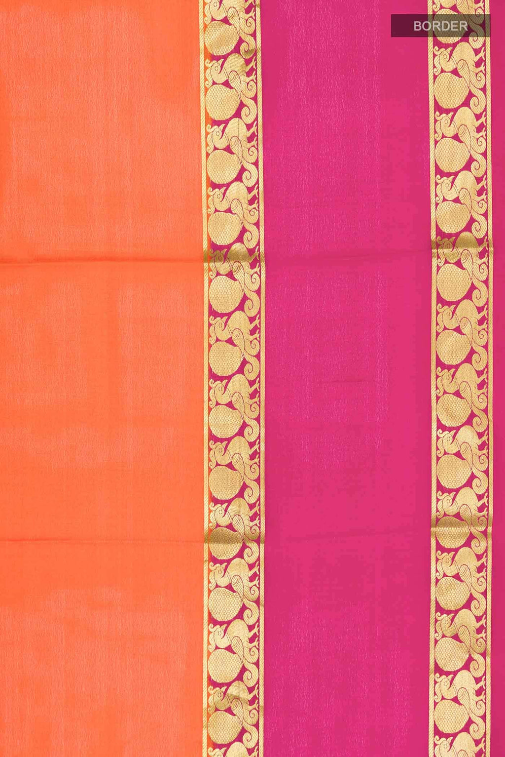 Orange Crepe Saree