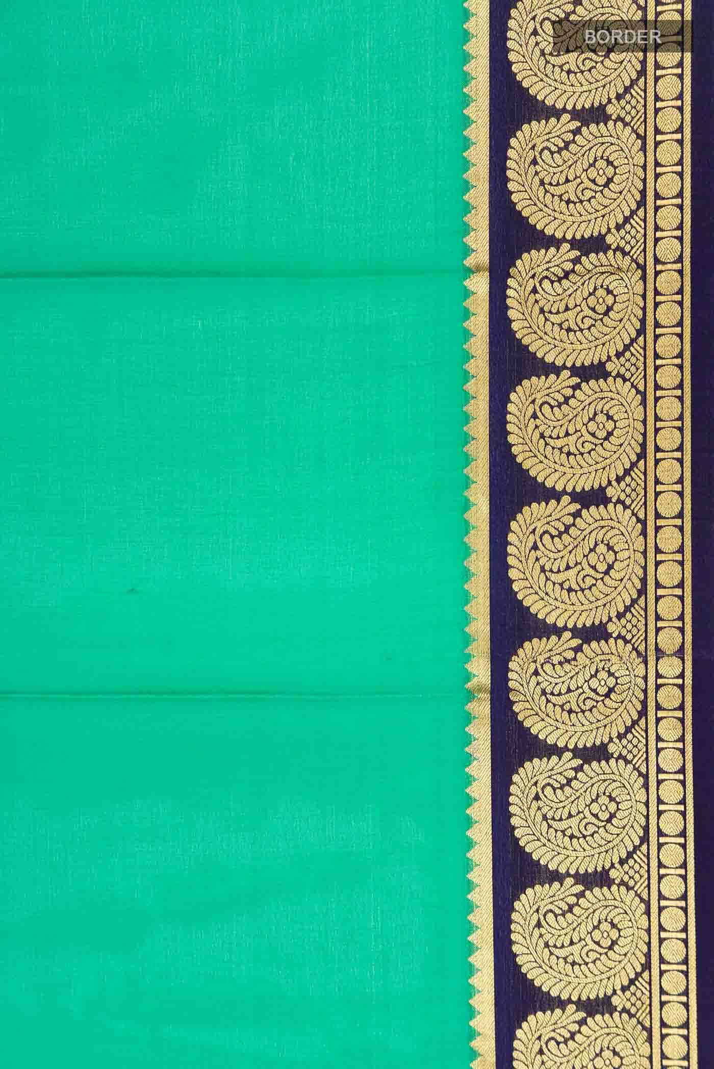 Green Mysore Crepe Saree
