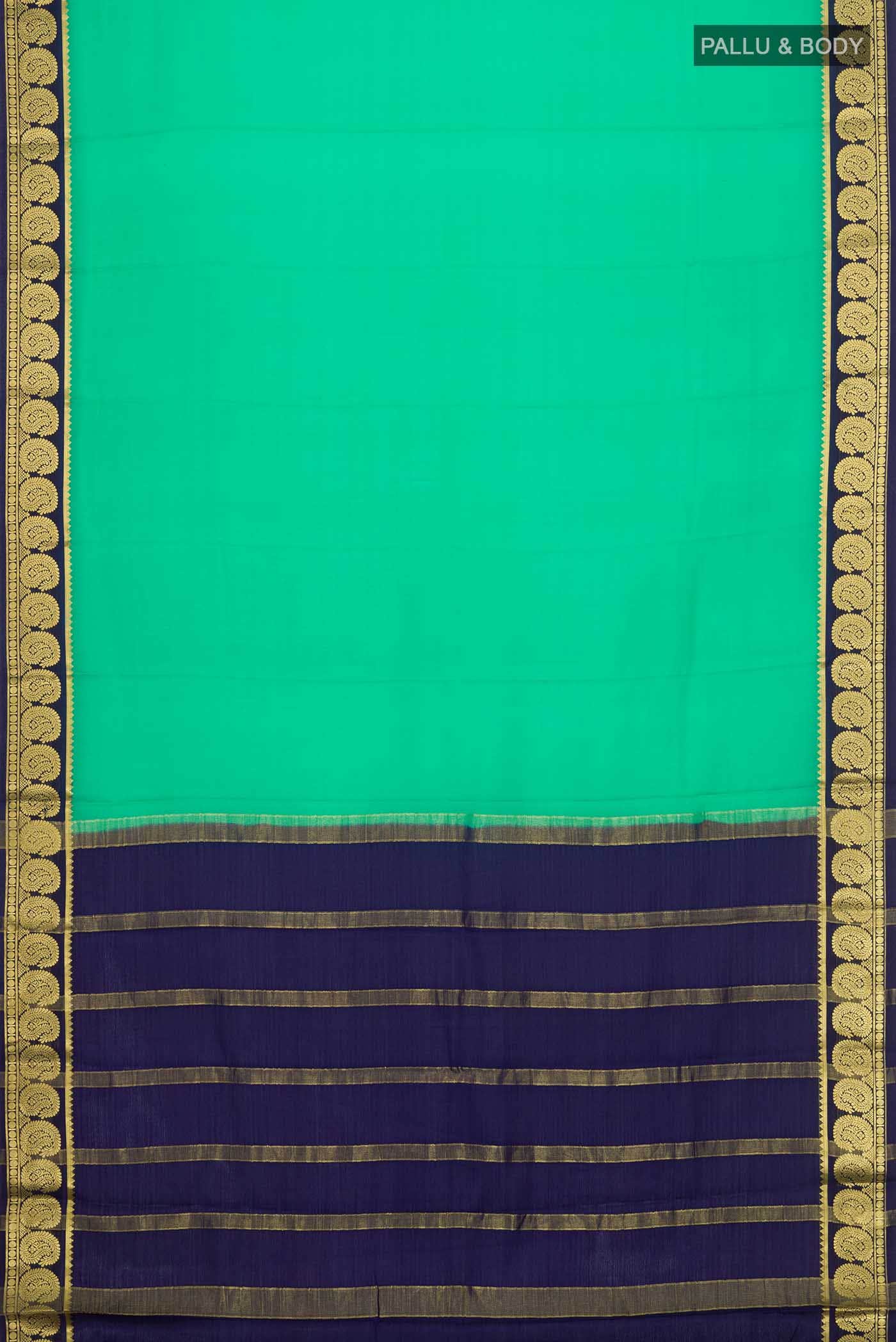Green Mysore Crepe Saree