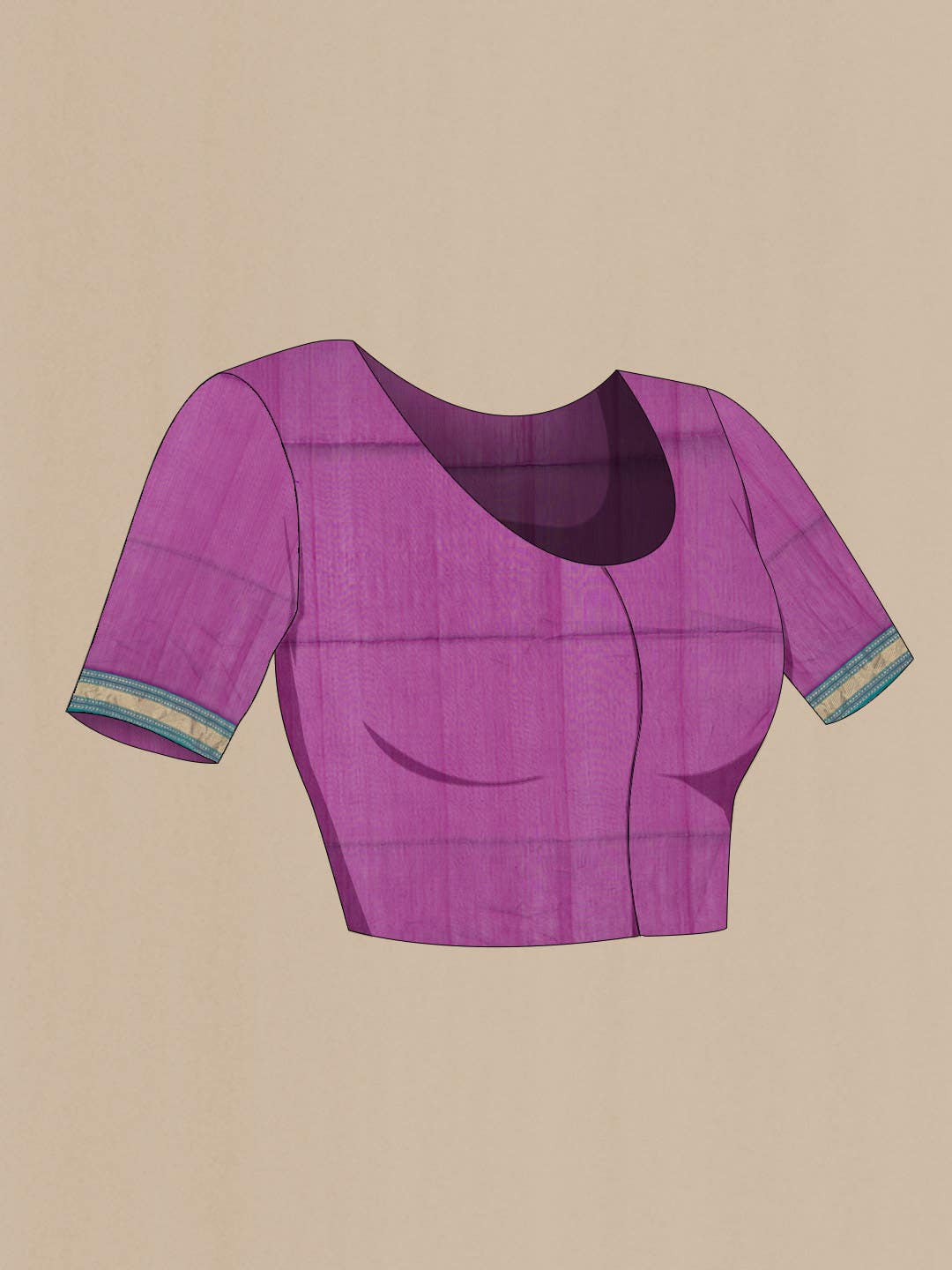 Magenta Maheshwari Silk Cotton Saree