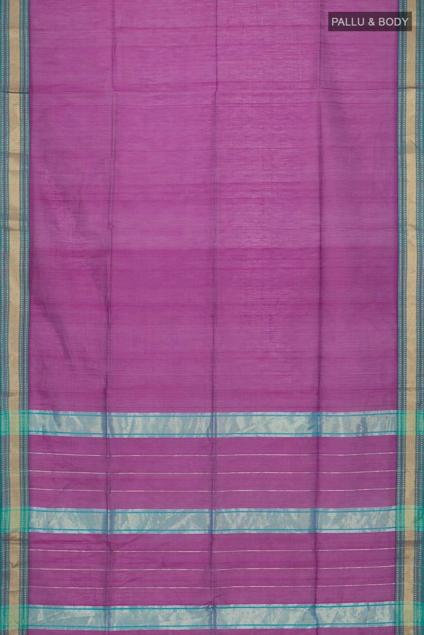 Magenta Maheshwari Silk Cotton Saree