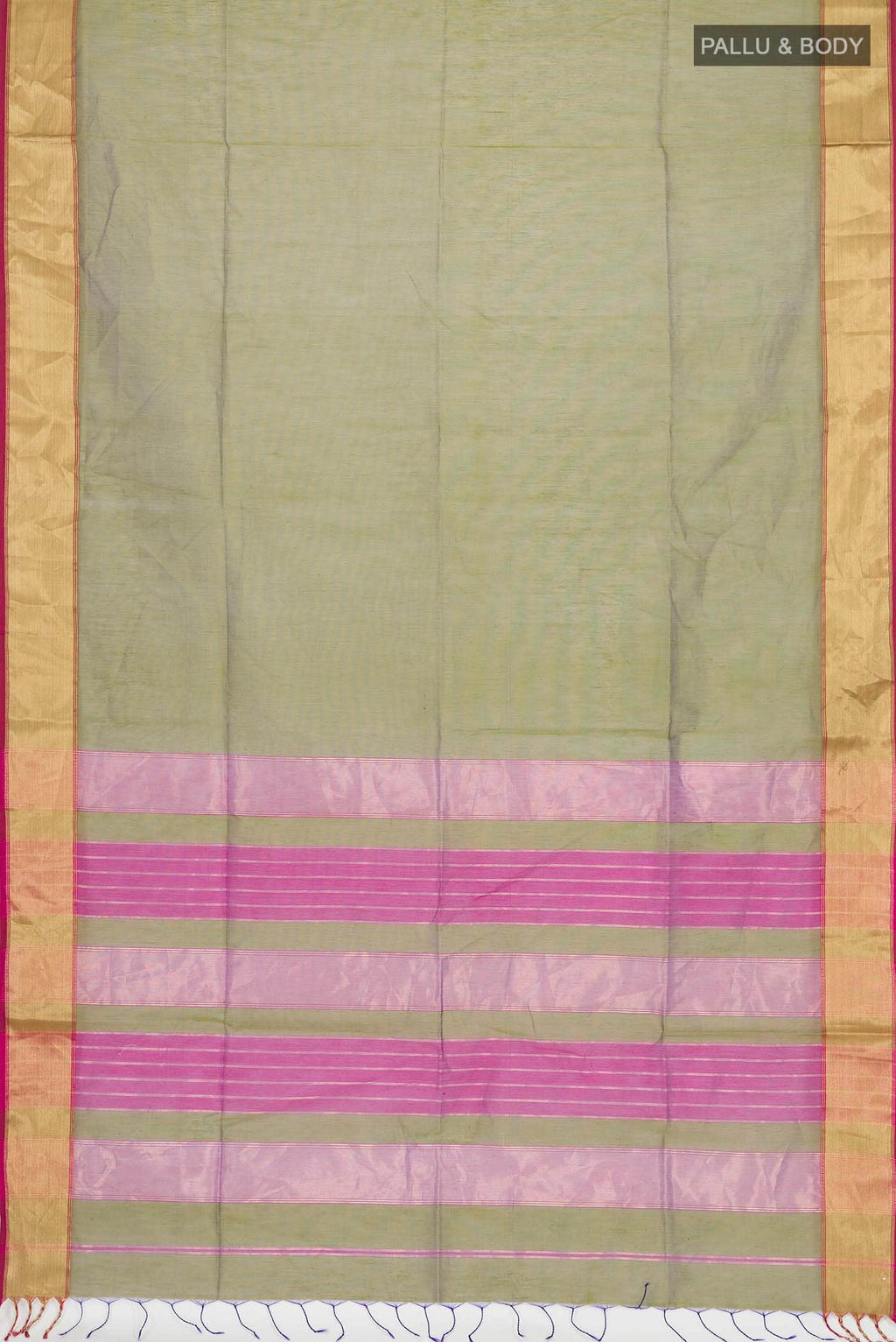 Green Maheshwari Silk Cotton Saree