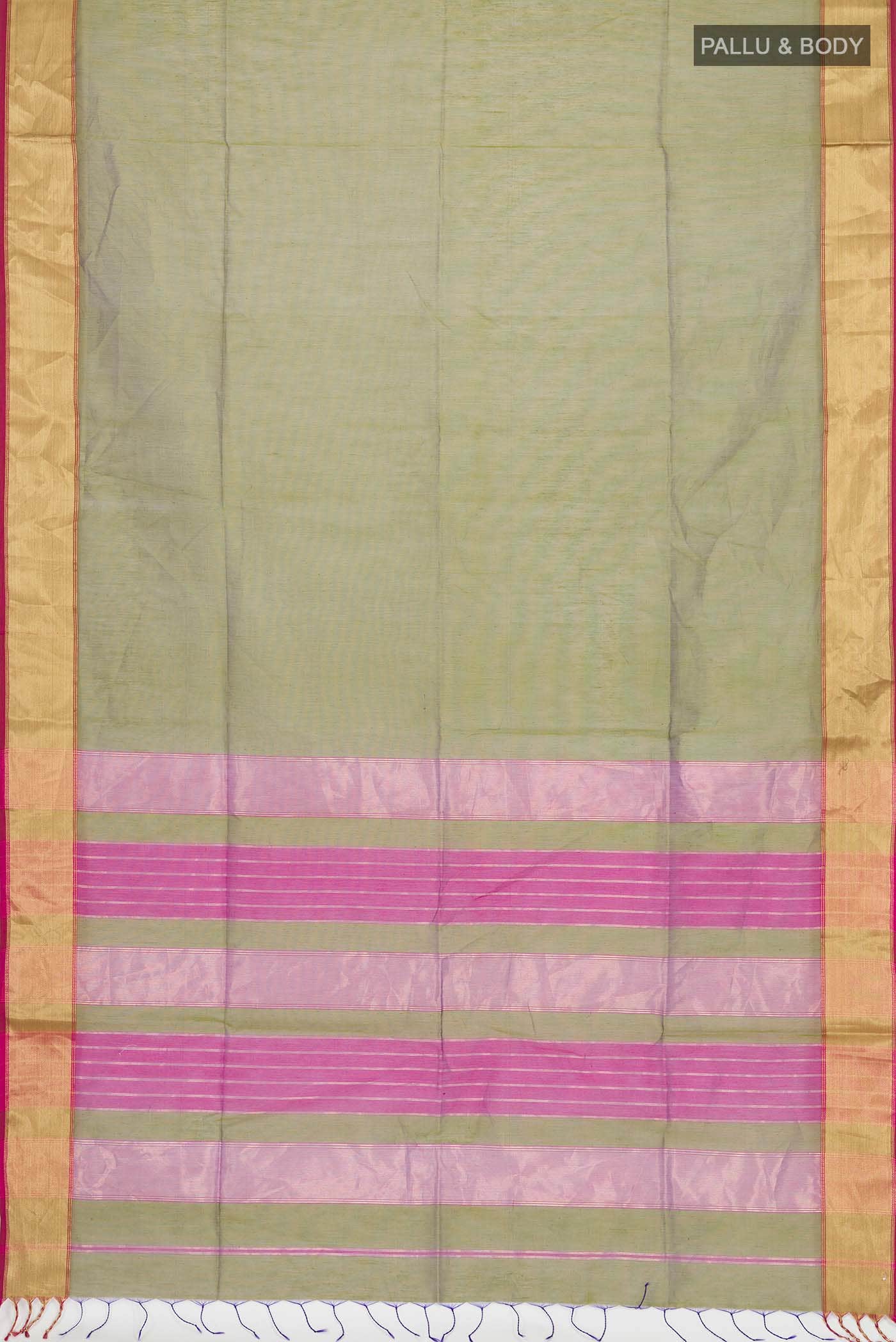 Green Maheshwari Silk Cotton Saree