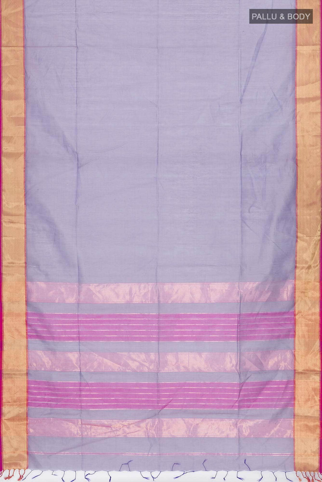 Lavender Maheshwari Silk Cotton Saree