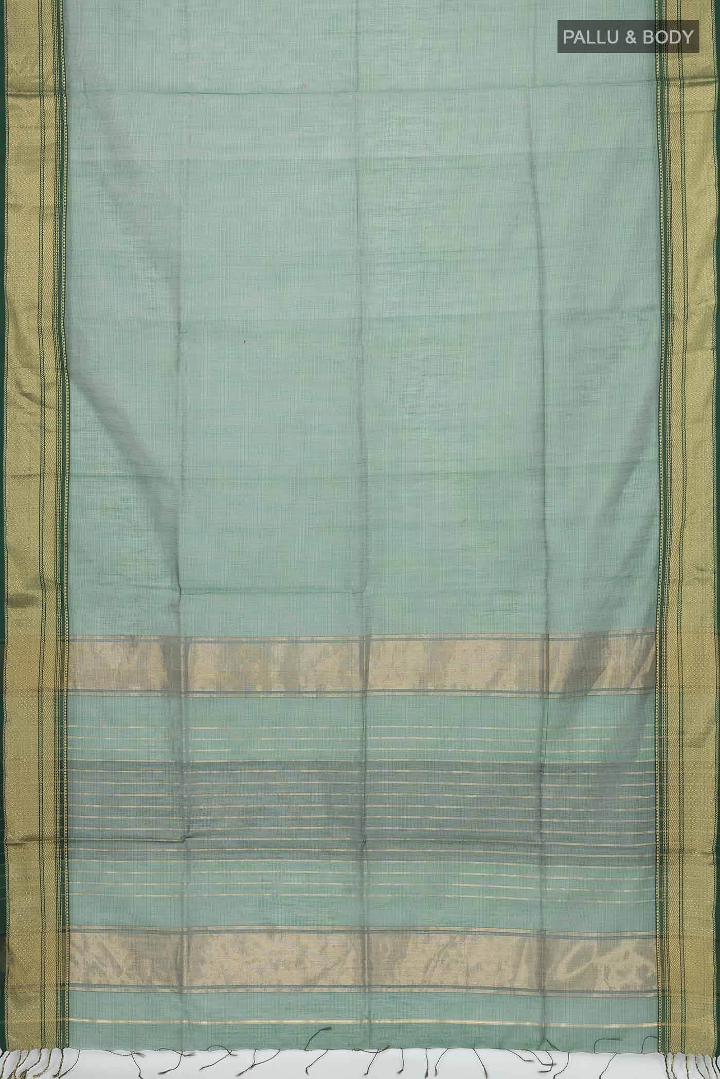 Green Maheshwari Silk Cotton Saree