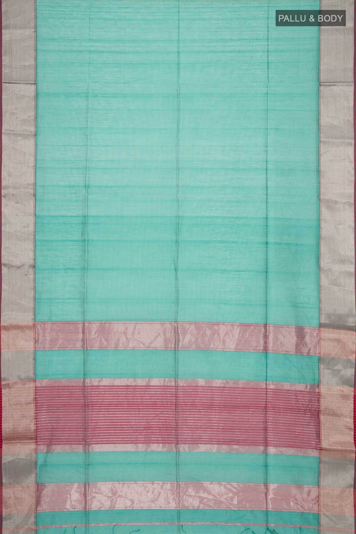 Teal Maheshwari Silk Cotton Saree
