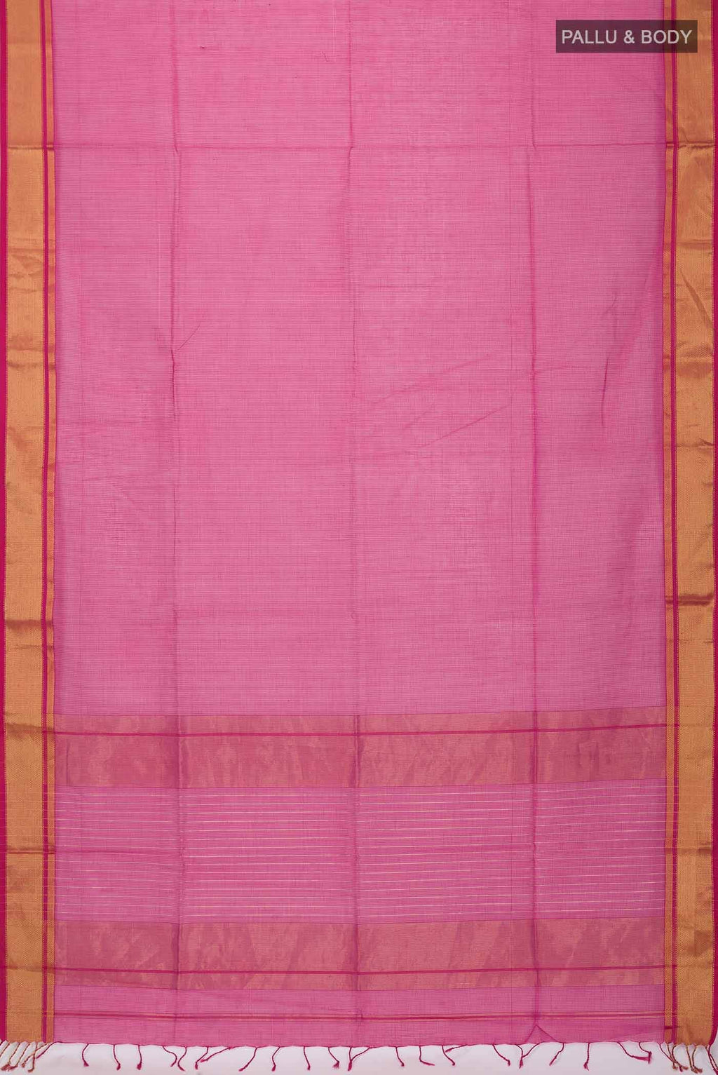 Pink Maheshwari Silk Cotton Saree