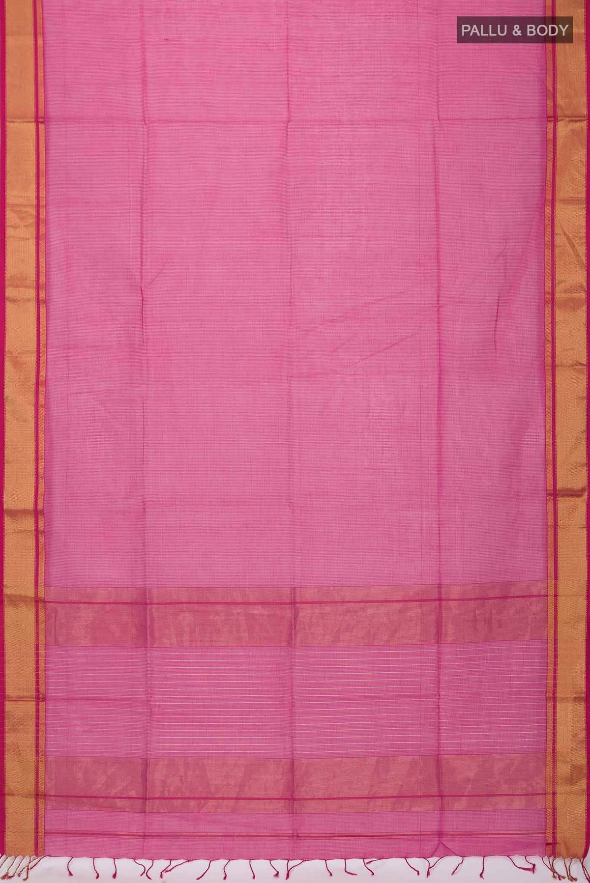 Pink Maheshwari Silk Cotton Saree