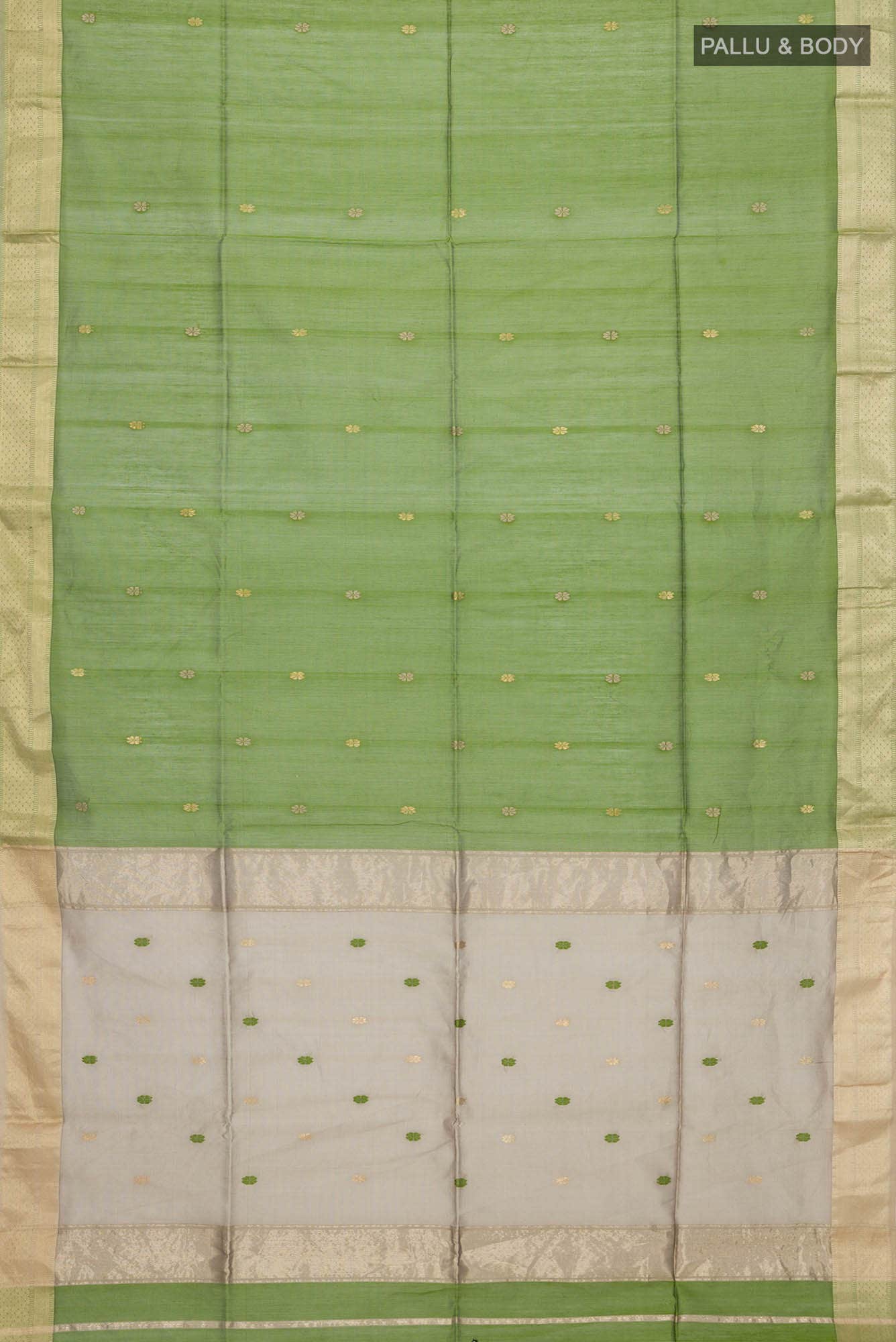 Green Maheshwari Silk Cotton Saree
