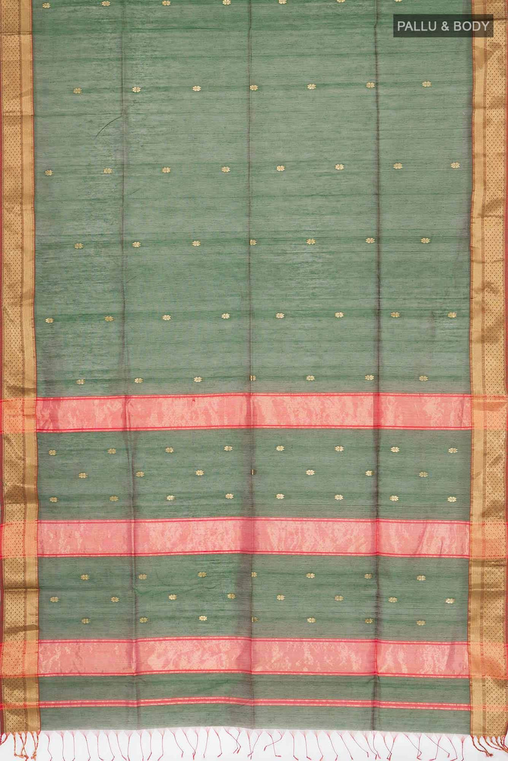 Green Maheshwari Silk Cotton Saree
