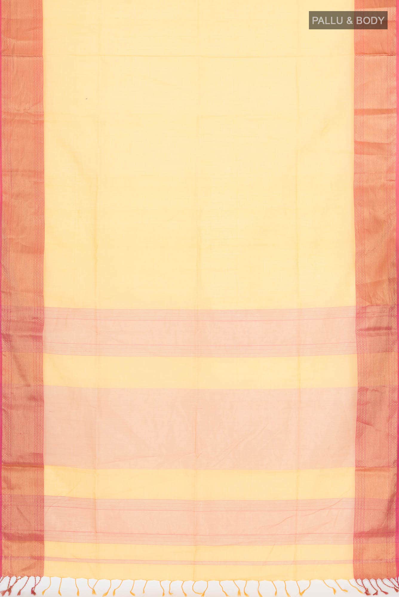 Yellow Maheshwari Silk Cotton Saree