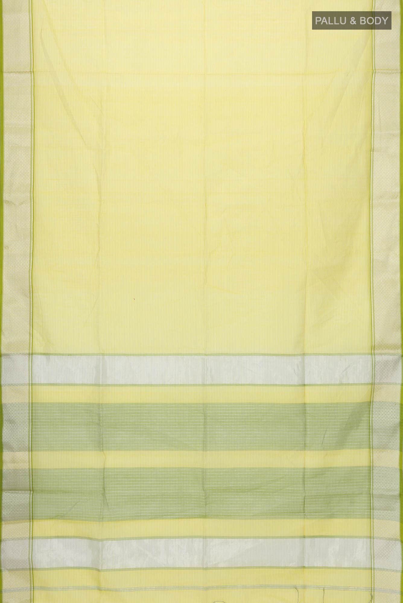 Yellow Maheshwari Silk Cotton Saree