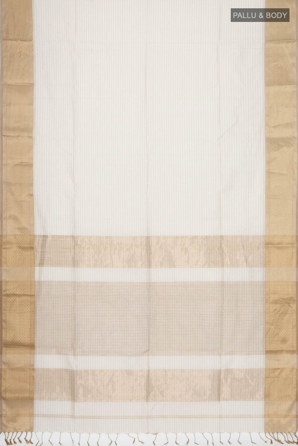 Beige Maheshwari Silk Cotton Saree