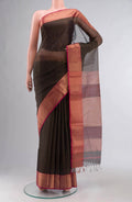 Black Maheshwari Silk Cotton Saree